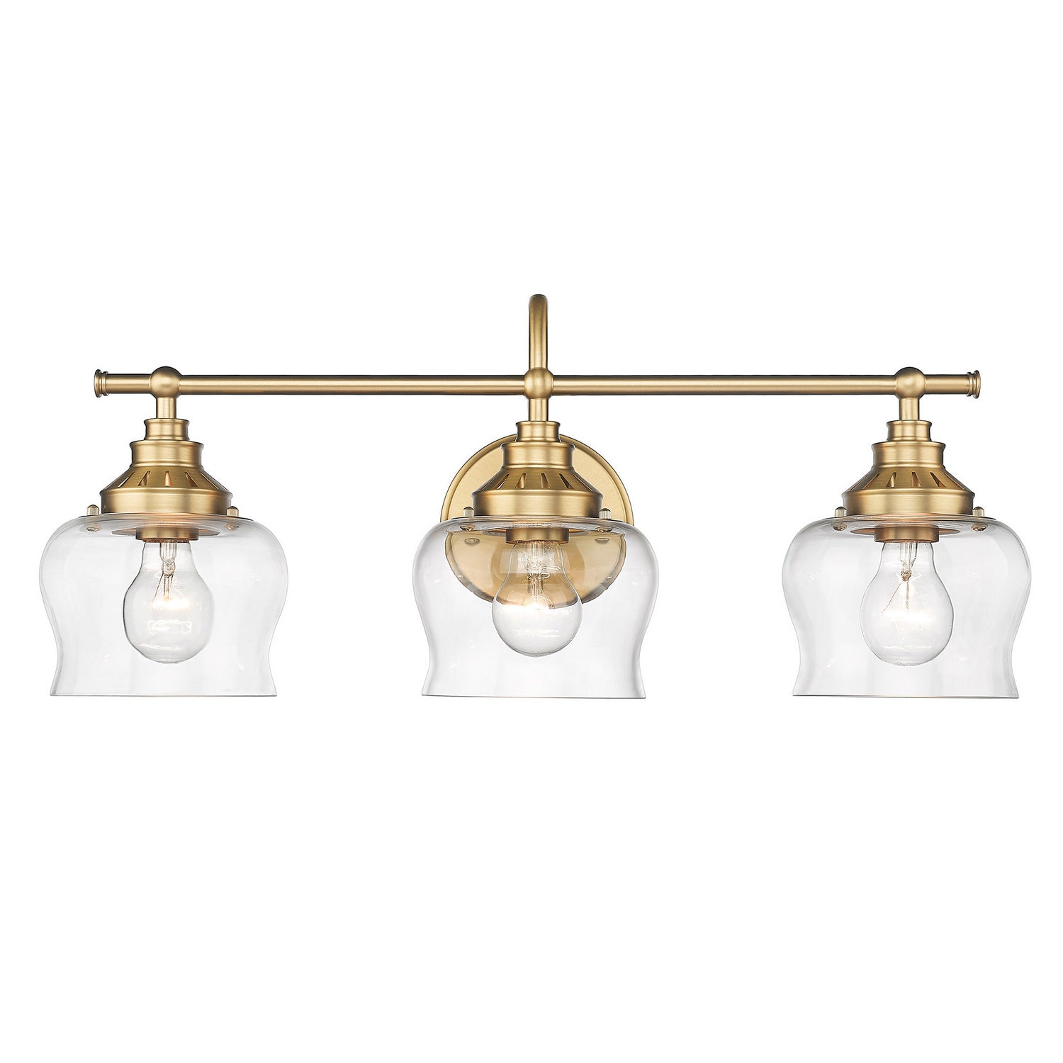 Golden - 3610-BA3 BCB-CLR - Three Light Vanity Light - Daphne - Brushed Champagne Bronze
