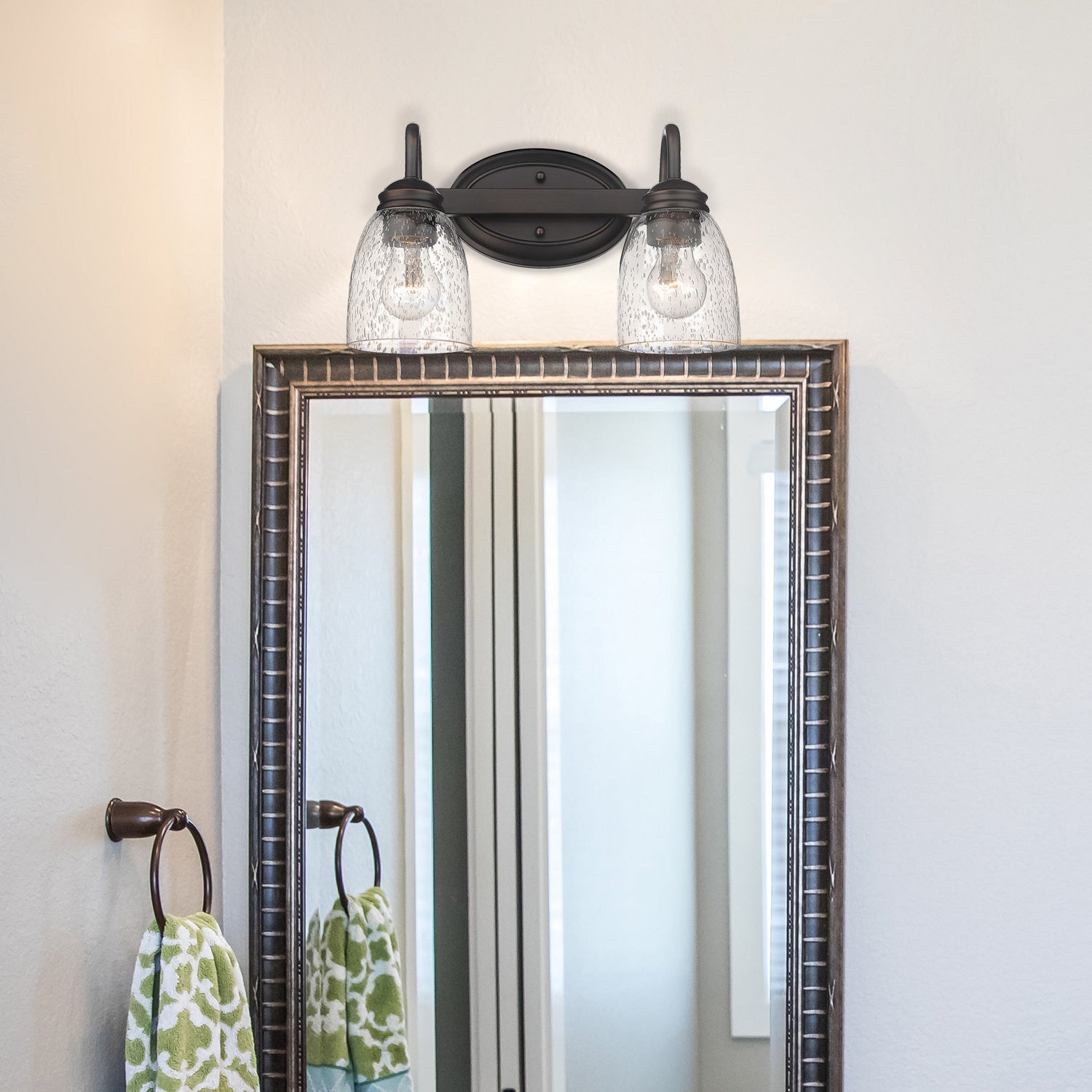 Golden - 8001-BA2 RBZ-SD - Two Light Bath Vanity - Parrish - Rubbed Bronze