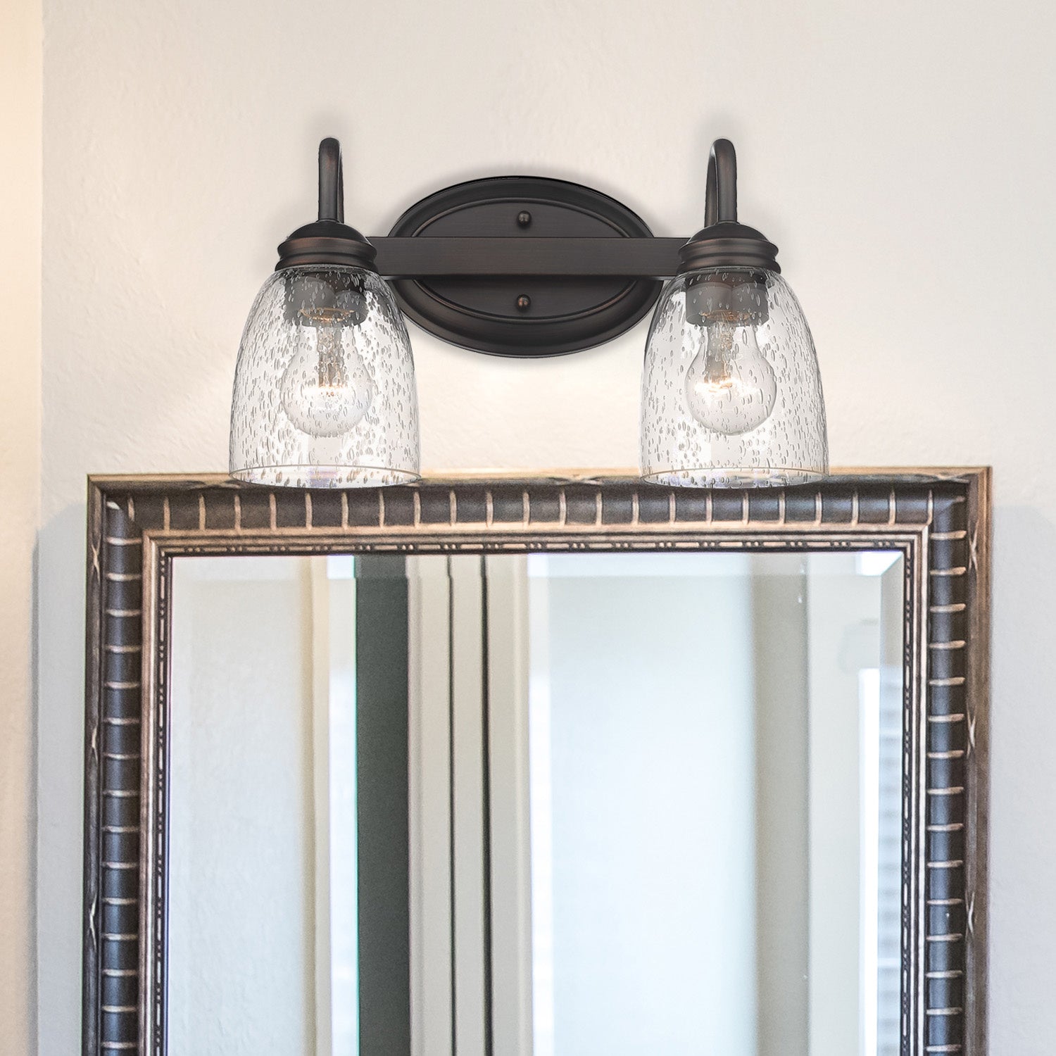 Golden - 8001-BA2 RBZ-SD - Two Light Bath Vanity - Parrish - Rubbed Bronze