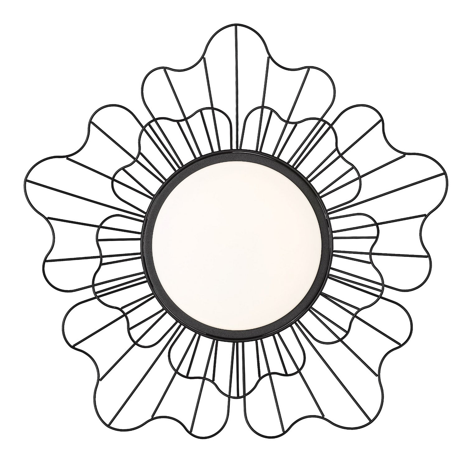 Golden - 9132-FM24 NB-OP - LED Flush Mount - Yasmin - Natural Black