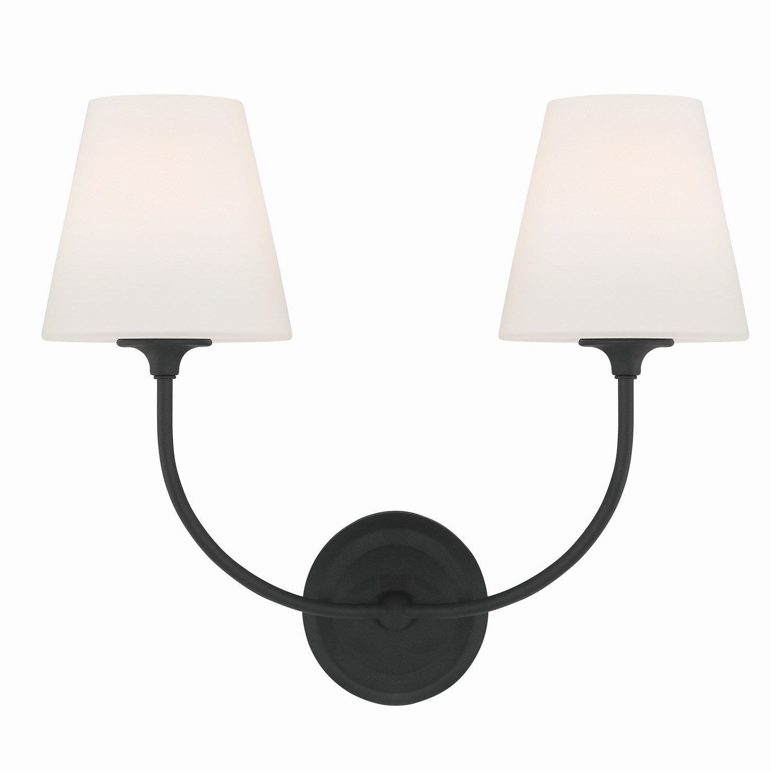 Crystorama - 2442-OP-BF - Two Light Wall Sconce - Sylvan - Black Forged