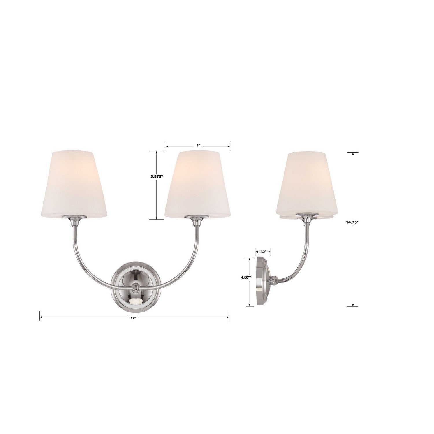 Crystorama - 2442-OP-CH - Two Light Wall Sconce - Sylvan - Polished Chrome