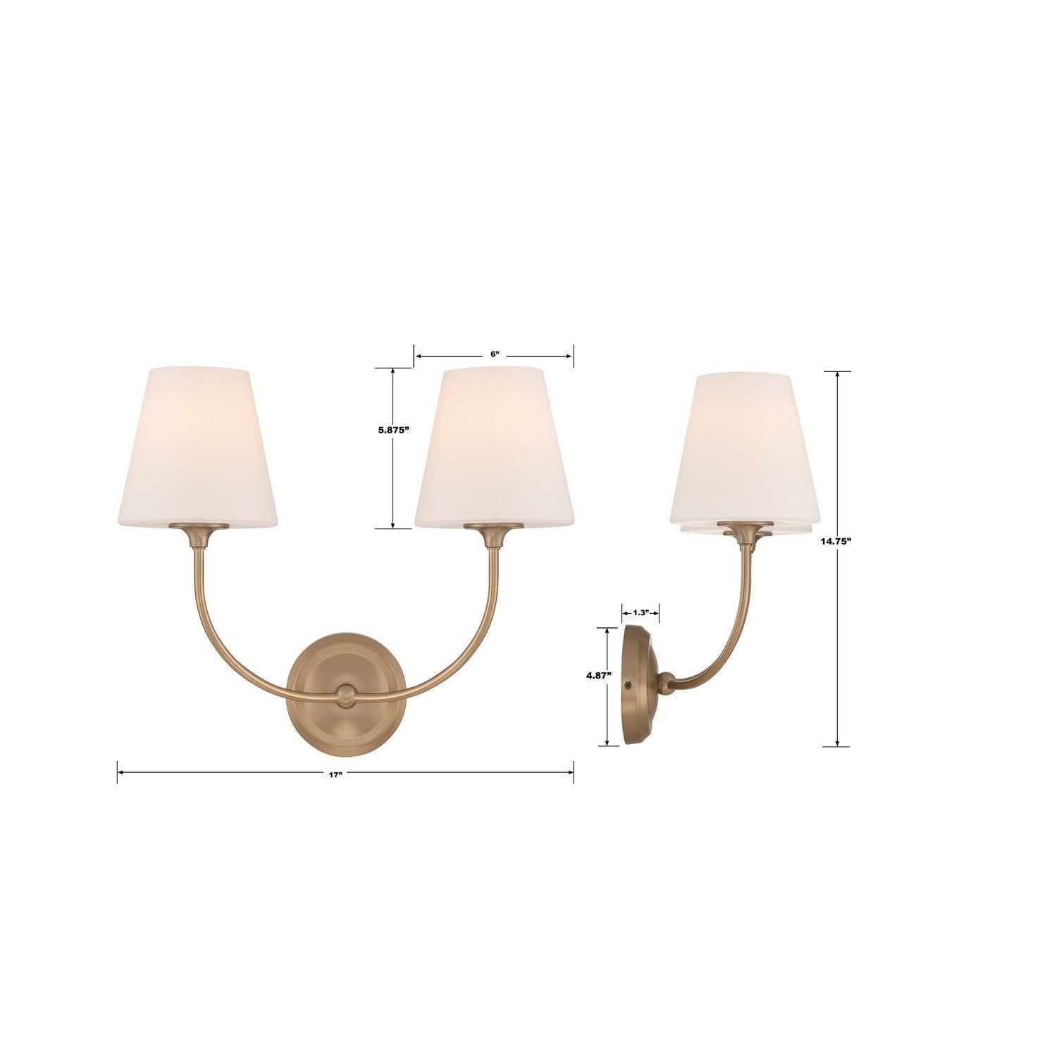 Crystorama - 2442-OP-VG - Two Light Wall Sconce - Sylvan - Vibrant Gold