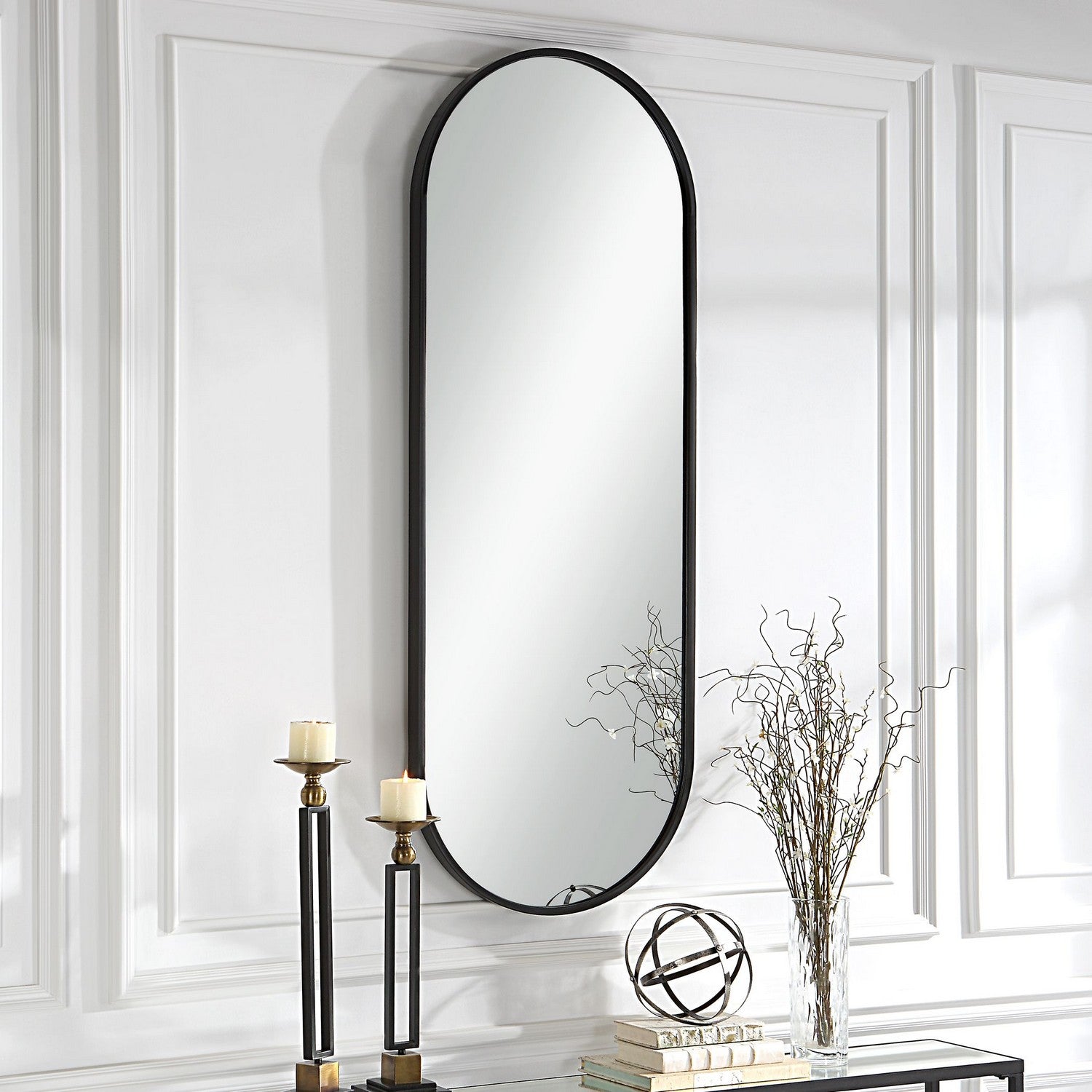 Uttermost - 09843 - Mirror - Varina - Satin Black