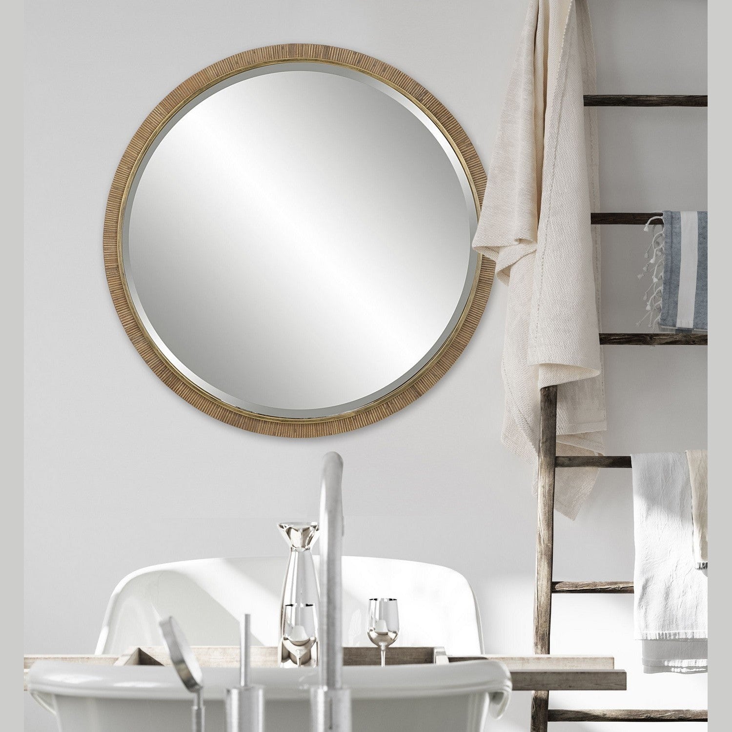 Uttermost - 09849 - Mirror - Paradise - Antiqued Gold Leaf