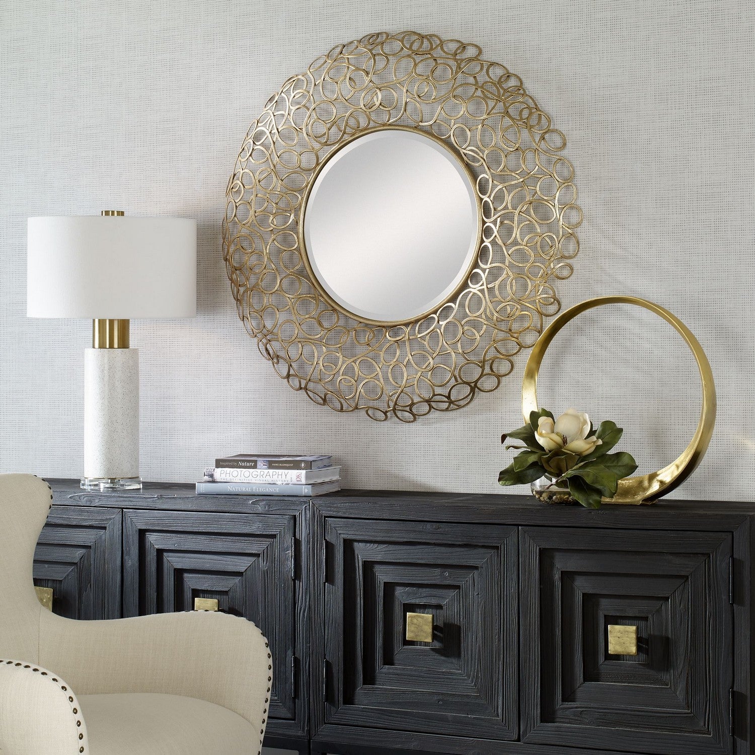 Uttermost - 09850 - Mirror - Swirl - Gold Leaf