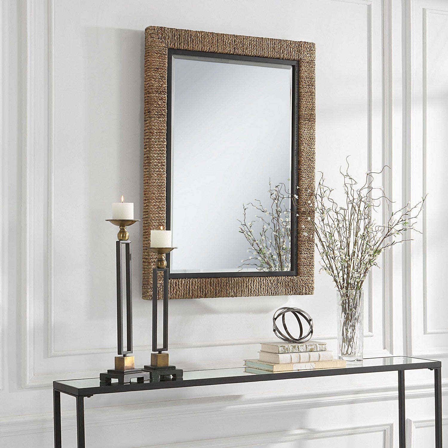 Uttermost - 09853 - Mirror - Island - Matte Black Iron