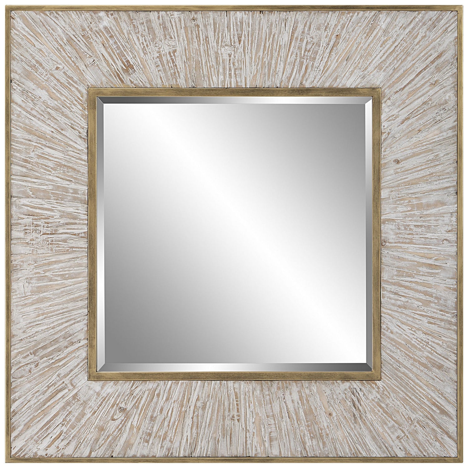 Uttermost - 09854 - Mirror - Wharton - Aged Whitewash