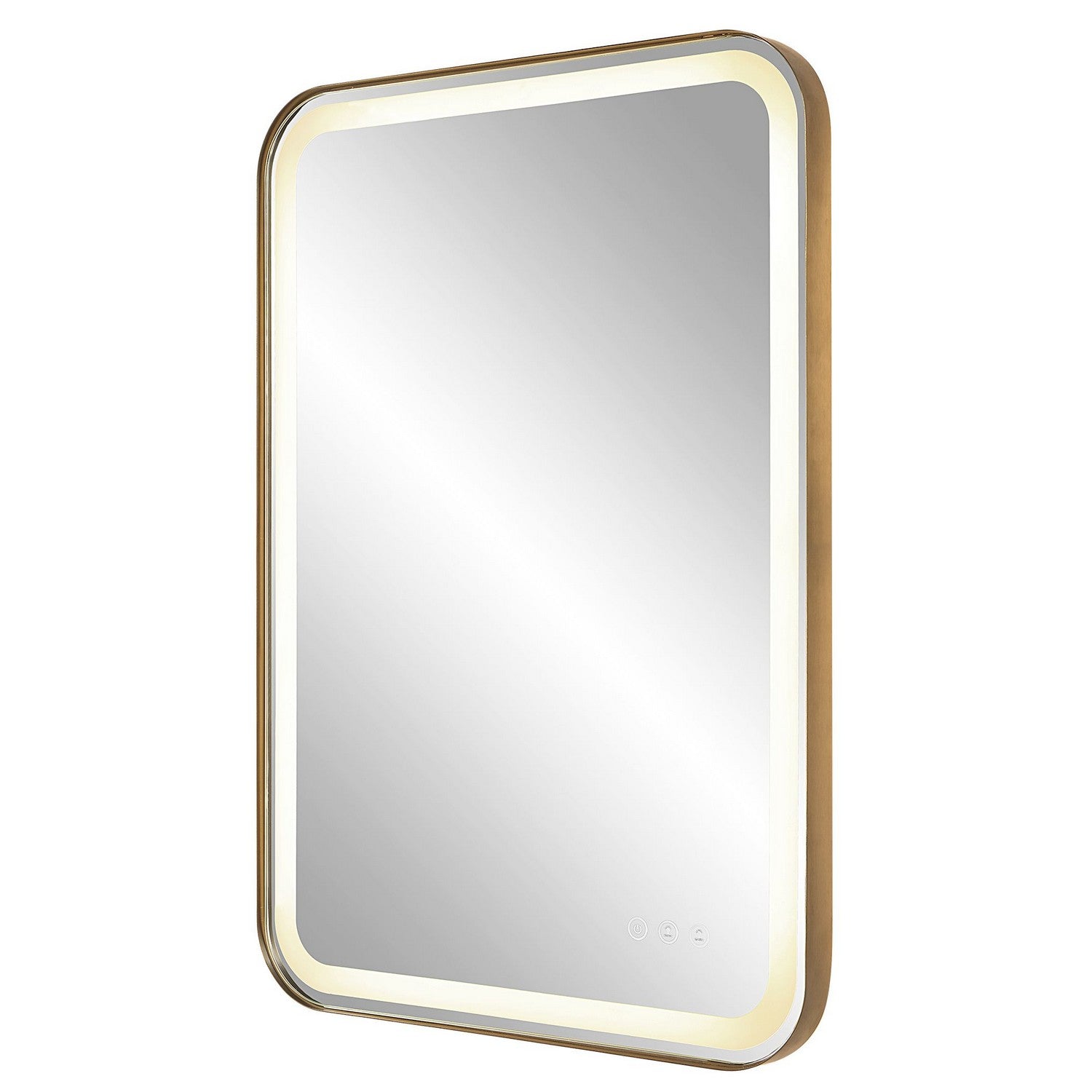 Uttermost - 09862 - Vanity Mirror - Crofton - Brushed Brass Plated Stainless Steel