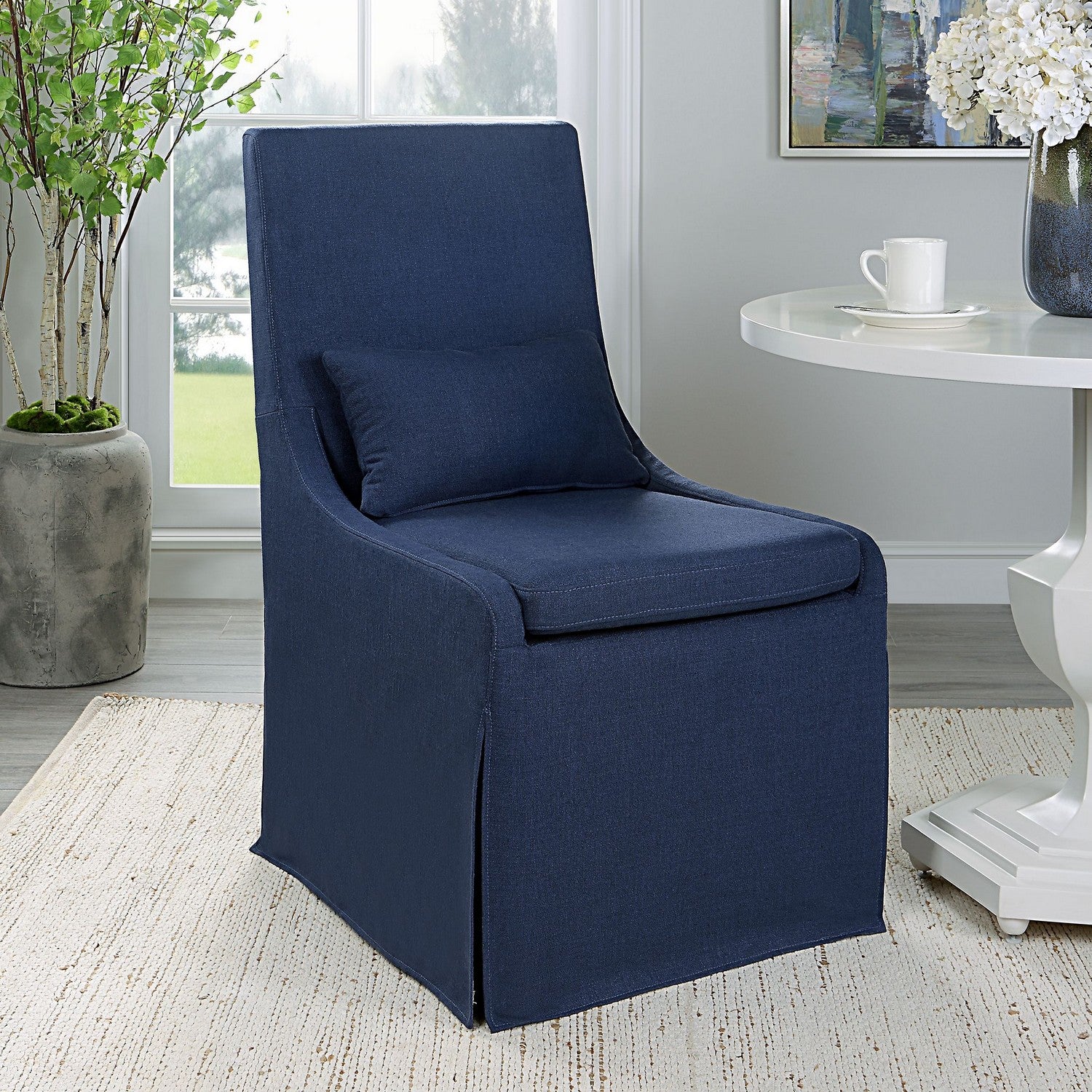 Uttermost - 23726 - Armless Chair - Coley - Blue Linen