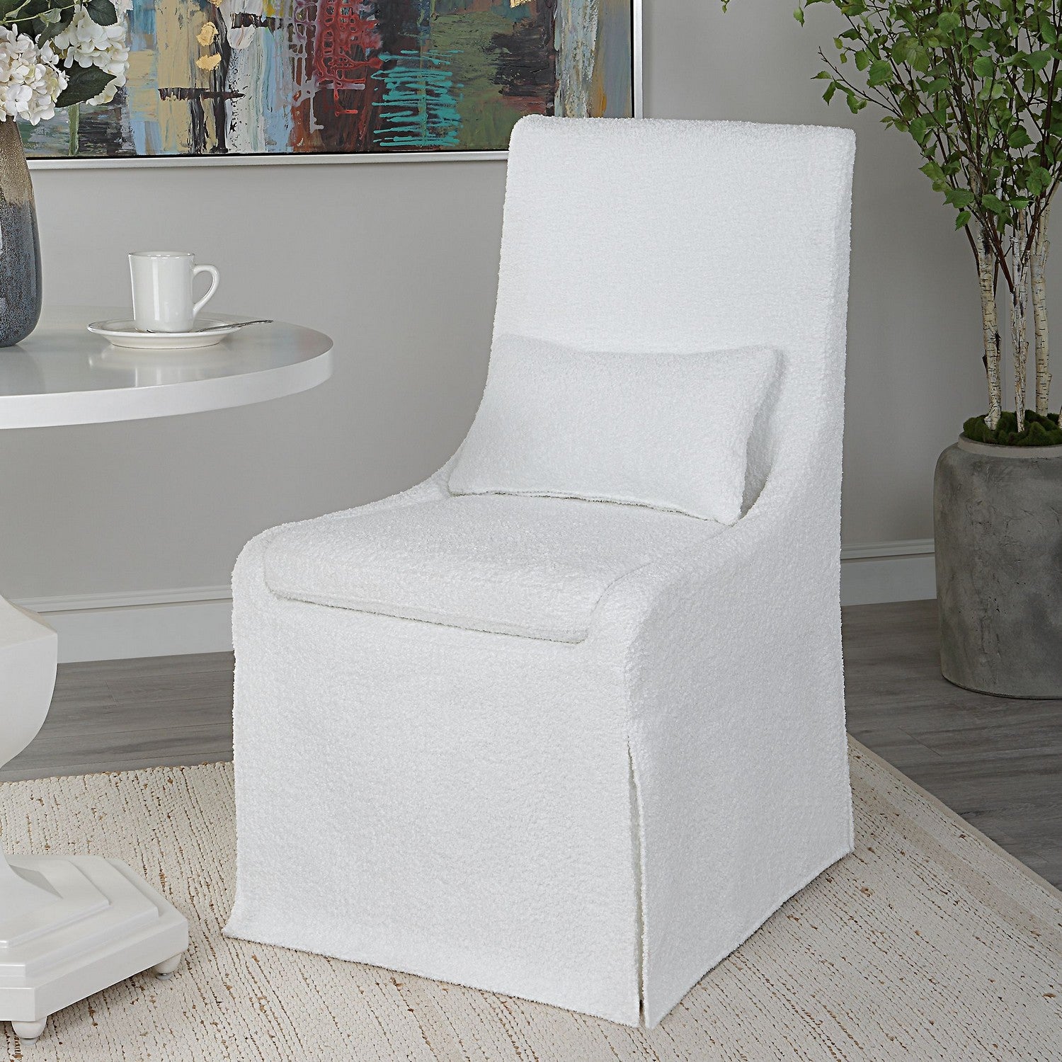 Uttermost - 23728 - Armless Chair - Coley - White