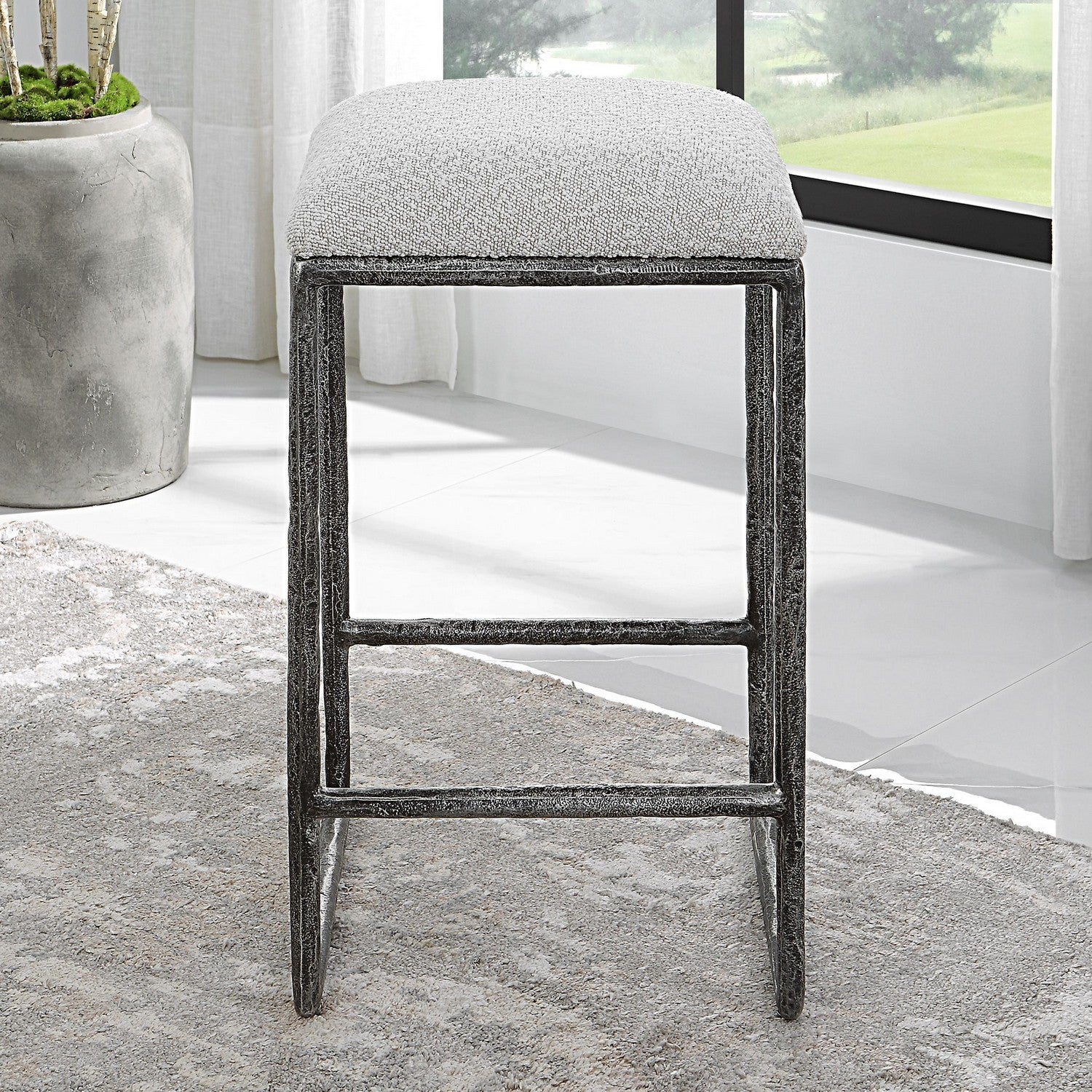Uttermost - 23730 - Counter Stool - Brisbane - Distressed Charcoal