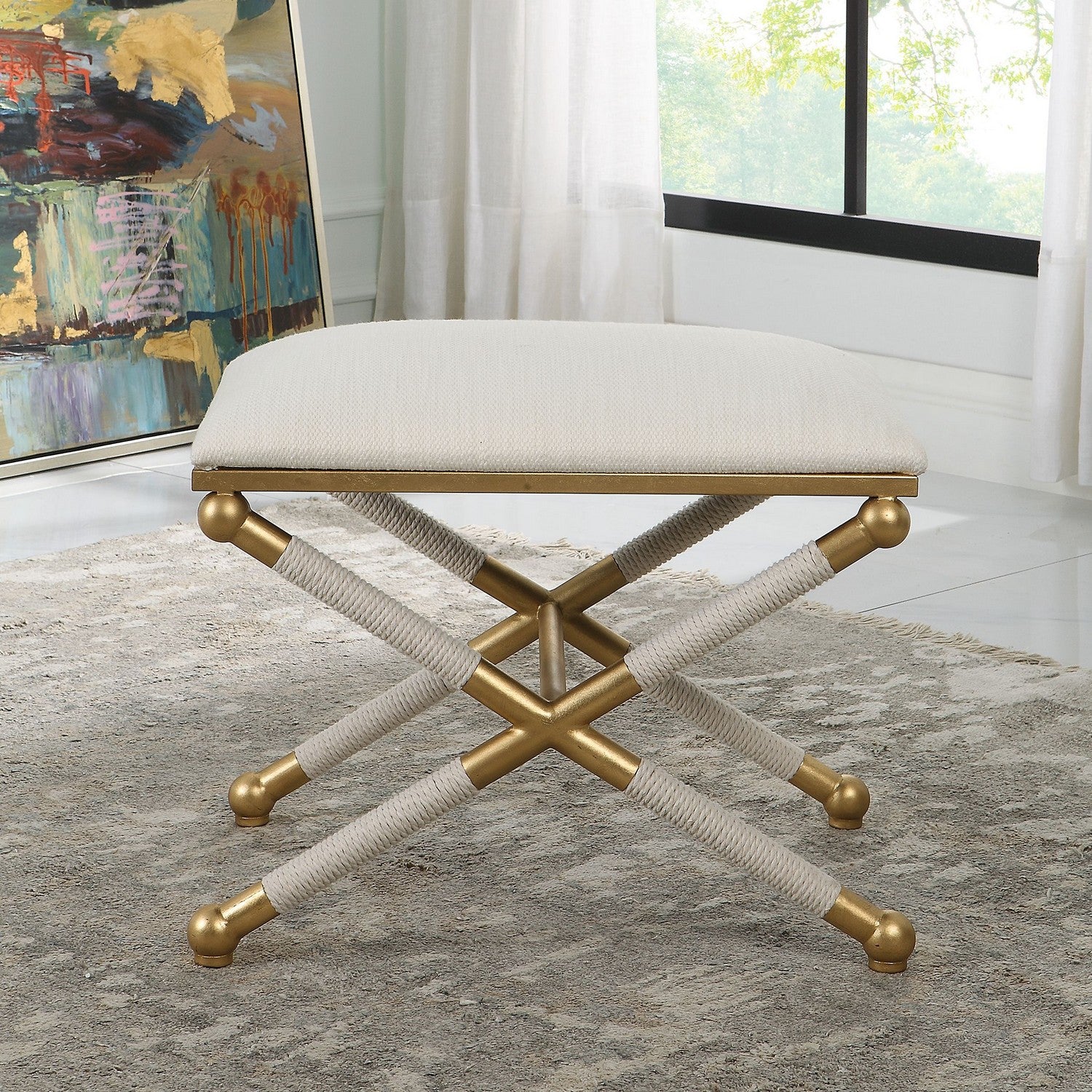 Uttermost - 23732 - Bench - Socialite - Gold Leaf
