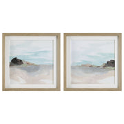 Uttermost - 41445 - Framed Prints, Set/2 - Glacial Coast - Light Wood