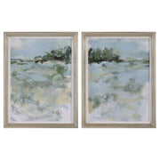Uttermost - 41454 - Framed Prints, Set/2 - Far Away View - Champagne Silver