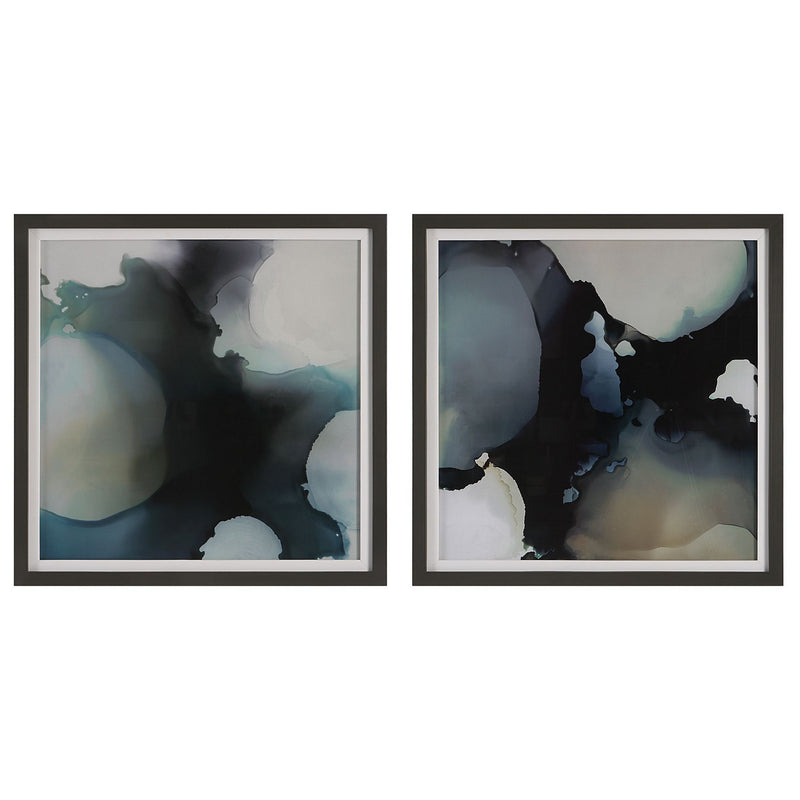 Uttermost - 41458 - Framed Prints, Set/2 - Telescopic - Dark Gray Gunmetal