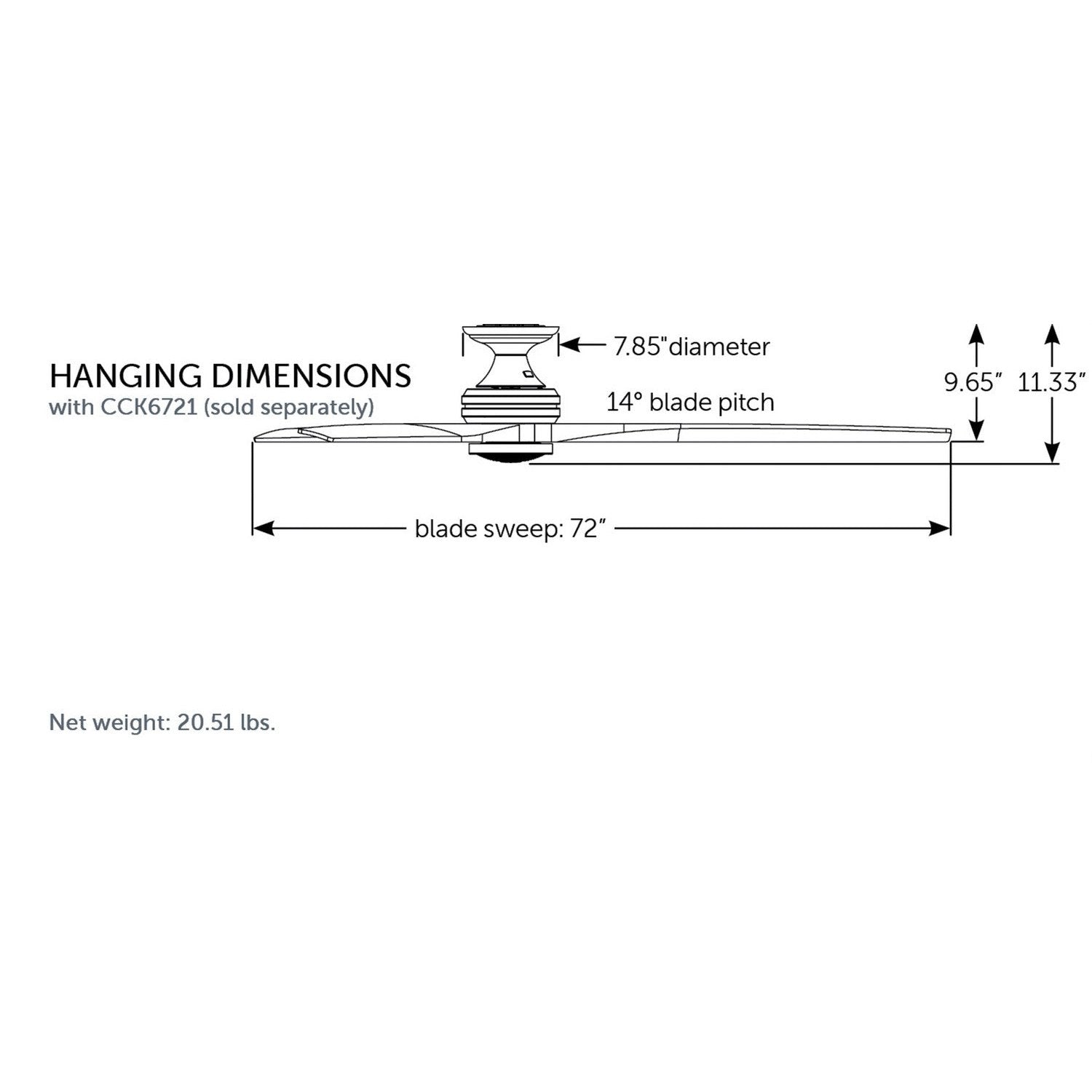 Fanimation - MAD6721GZ - Motor - Spitfire - Galvanized