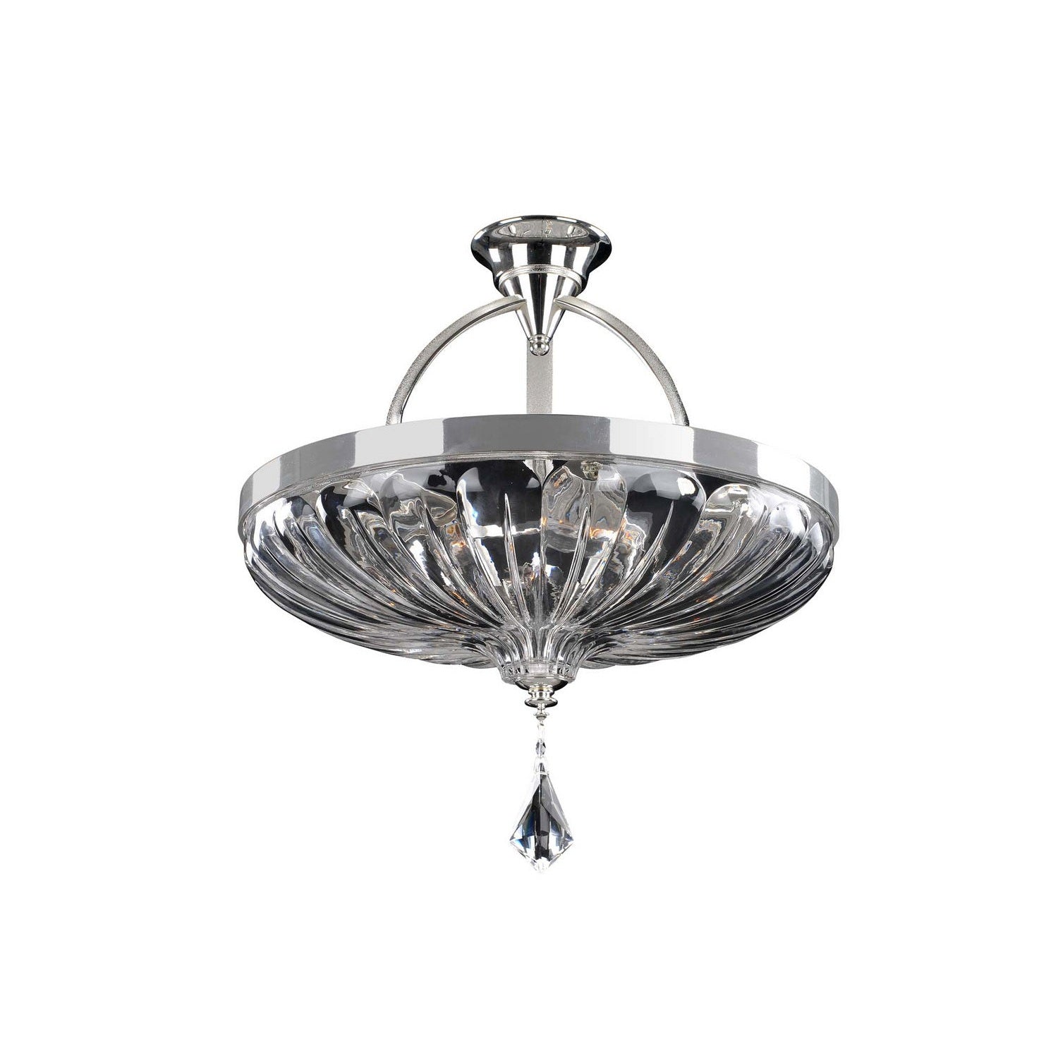 Allegri - 028545-017-FR001 - Six Light Semi Flush Mount - Orecchini - Two Tone Silver