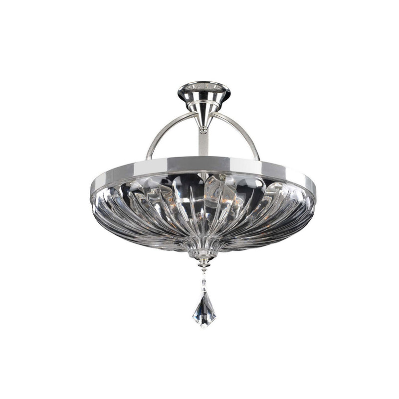 Allegri - 028545-017-FR001 - Six Light Semi Flush Mount - Orecchini - Two Tone Silver