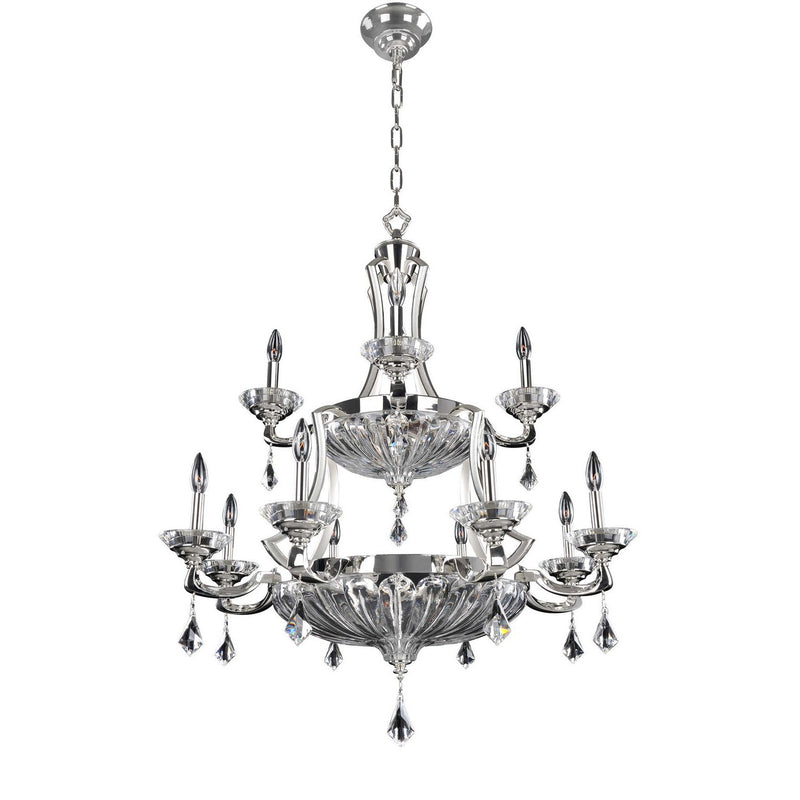 Allegri - 028556-017-FR001 - 12 Light Chandelier - Orecchini - Two Tone Silver