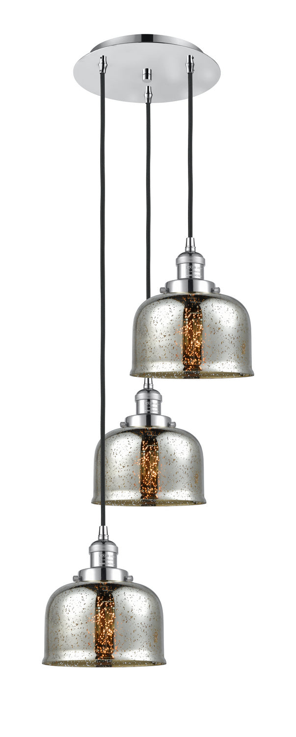 Innovations - 113F-3P-PC-G78 - Three Light Pendant - Franklin Restoration - Polished Chrome
