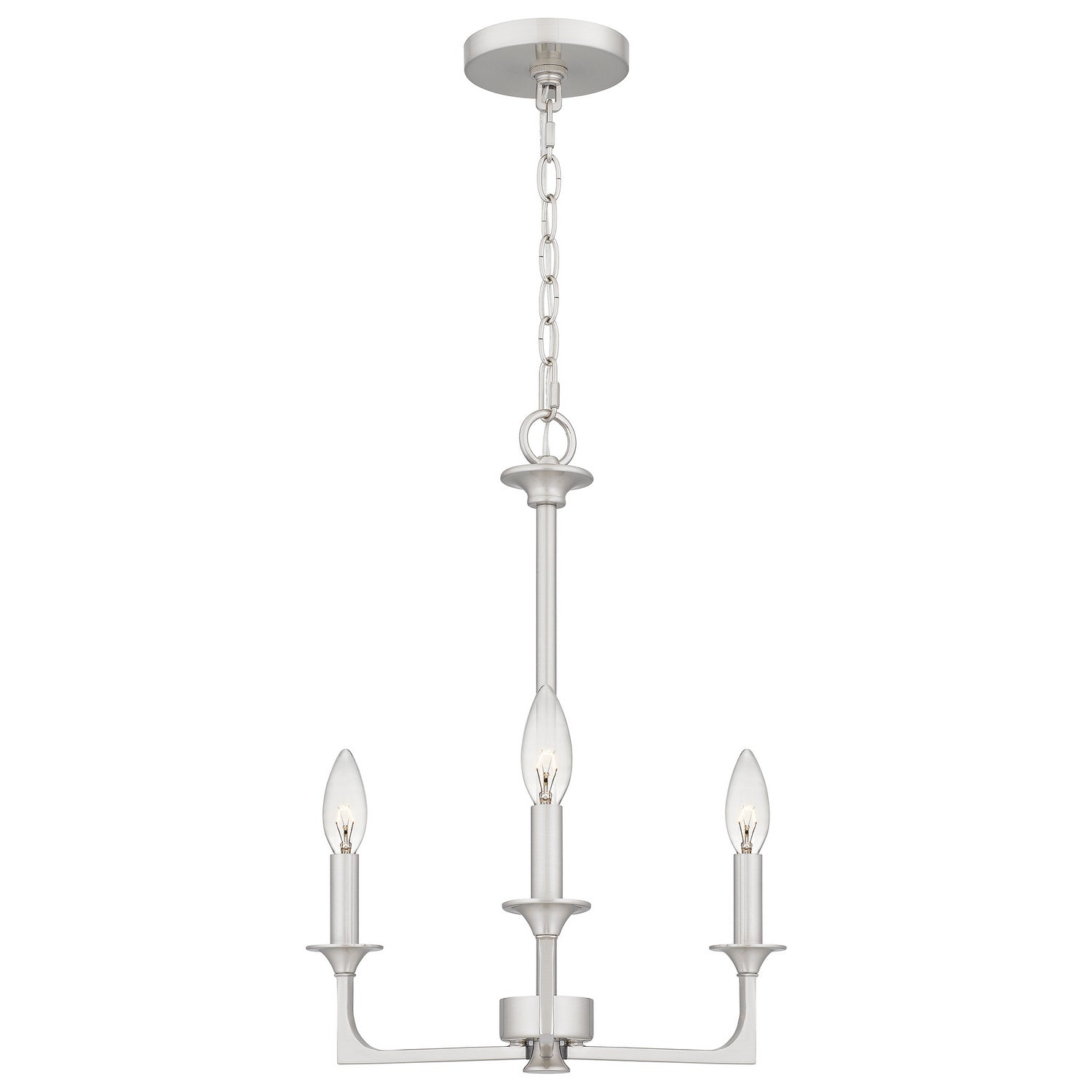 Quoizel - PRC5016BN - Three Light Chandelier - Prescott - Brushed Nickel