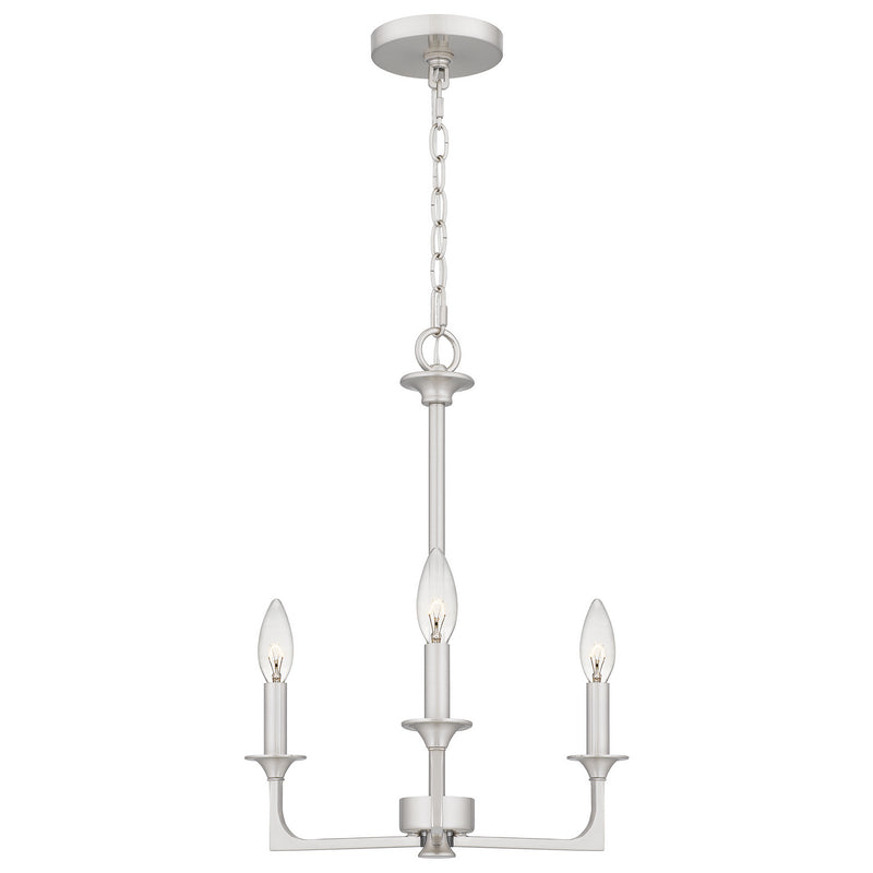 Quoizel - PRC5016BN - Three Light Chandelier - Prescott - Brushed Nickel