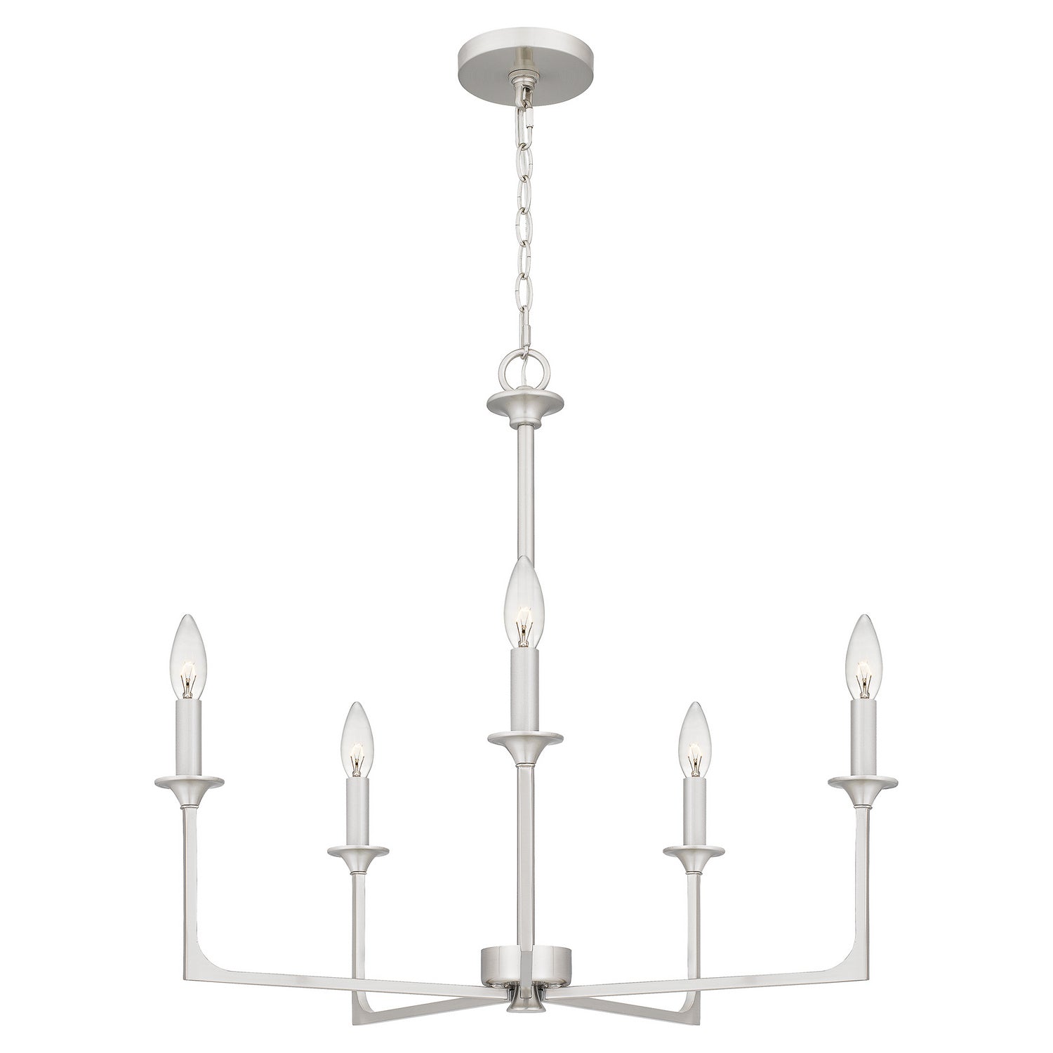 Quoizel - PRC5026BN - Five Light Chandelier - Prescott - Brushed Nickel