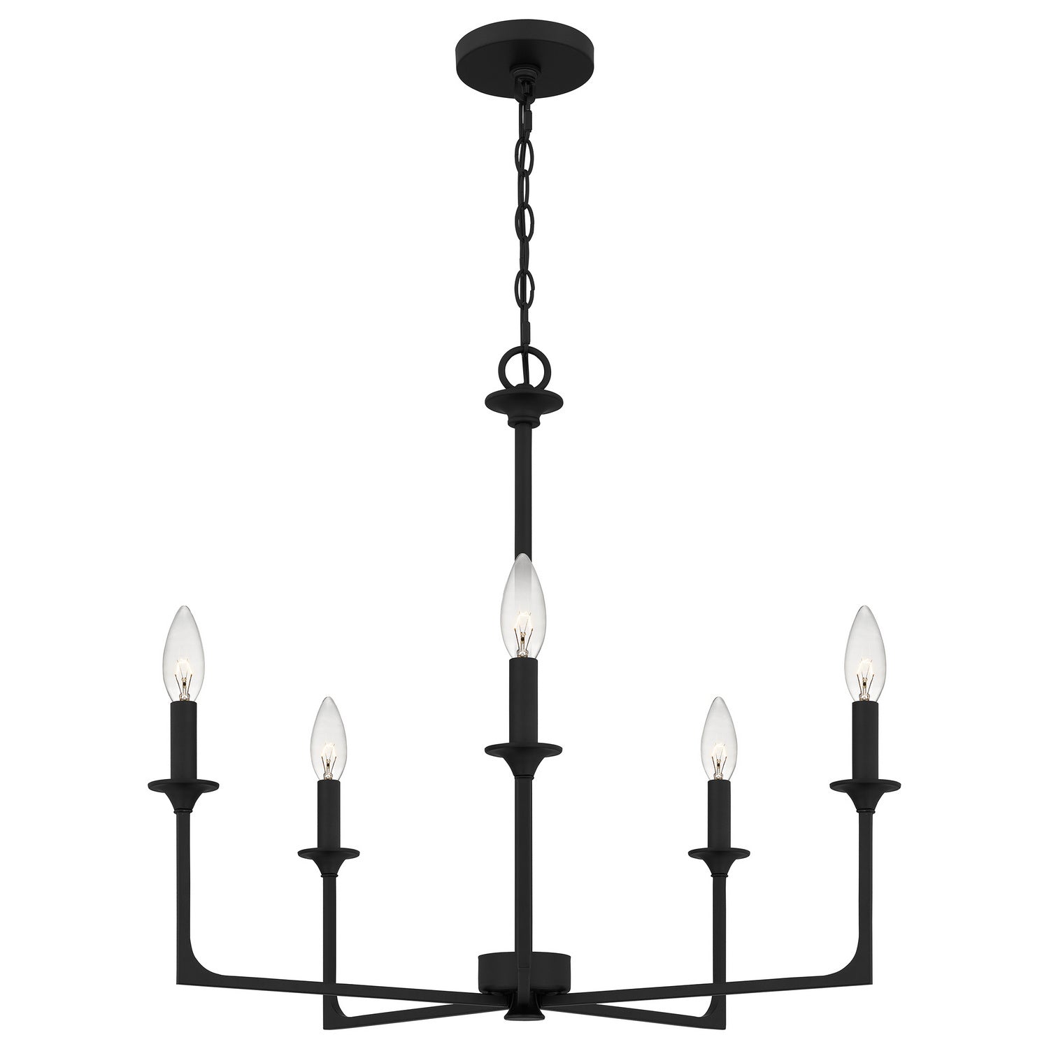 Quoizel - PRC5026MBK - Five Light Chandelier - Prescott - Matte Black