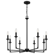 Quoizel - PRC5032MBK - Eight Light Chandelier - Prescott - Matte Black