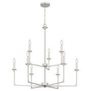 Quoizel - PRC5232BN - Nine Light Chandelier - Prescott - Brushed Nickel