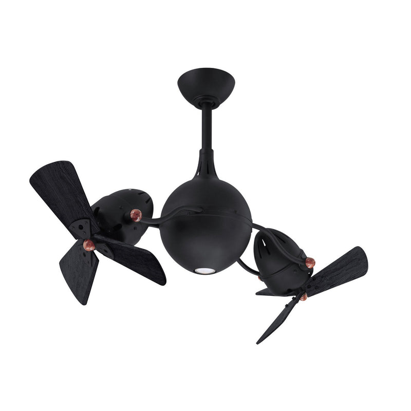 Matthews Fan Company - AQ-BK-WDBK - 38"Ceiling Fan - Acqua - Matte Black