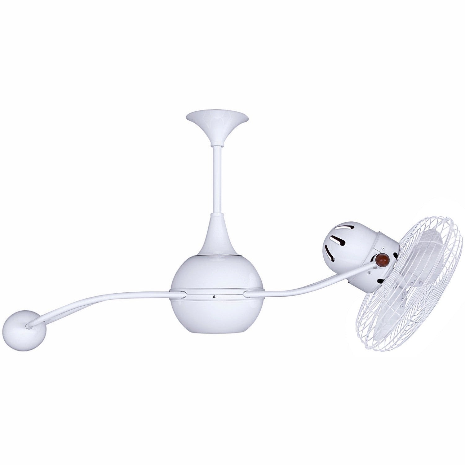 Matthews Fan Company - B2K-WH-MTL - 40"Ceiling Fan - Brisa 2000 - Gloss White