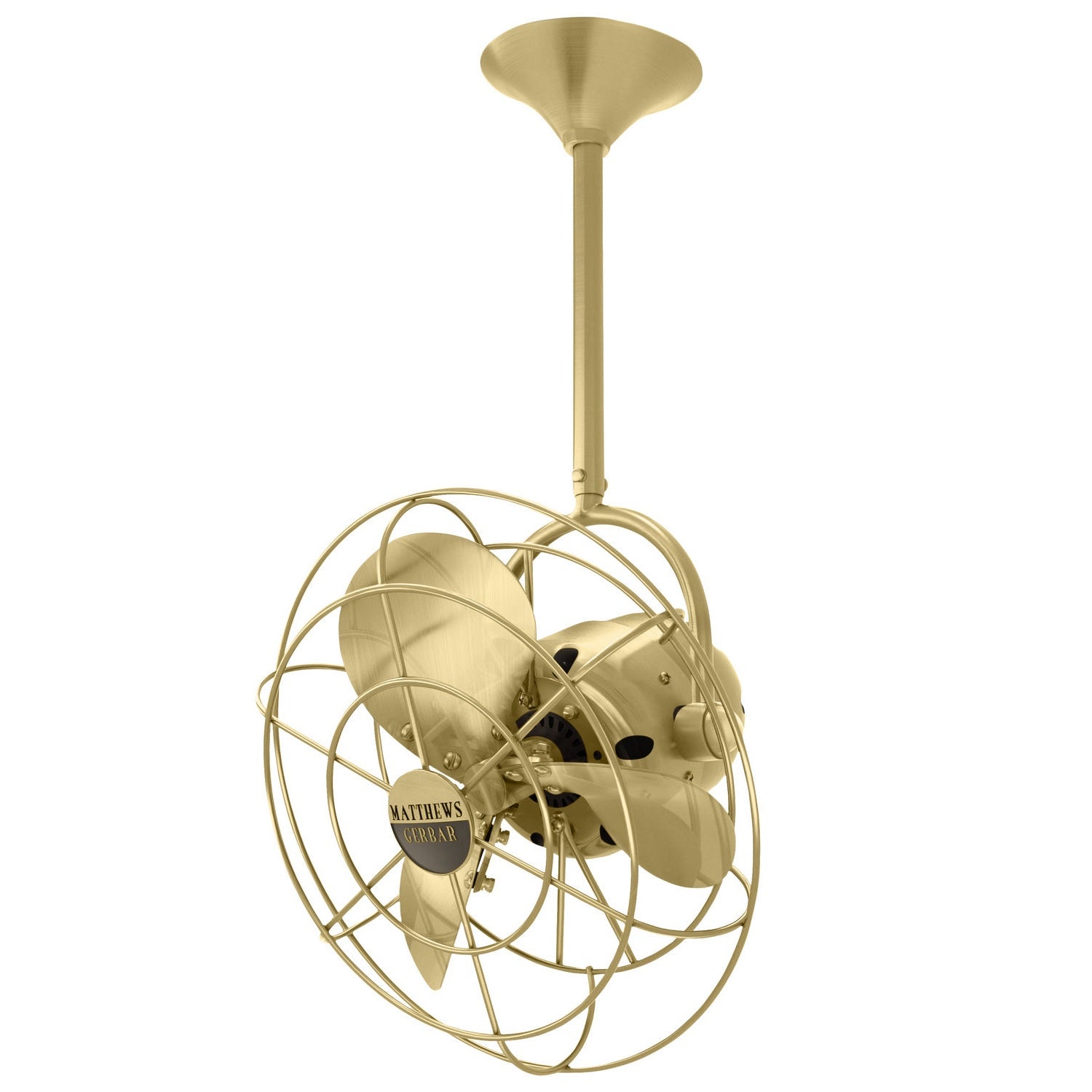 Matthews Fan Company - BD-BRBR-MTL - 16"Ceiling Fan - Bianca Direcional - Brushed Brass