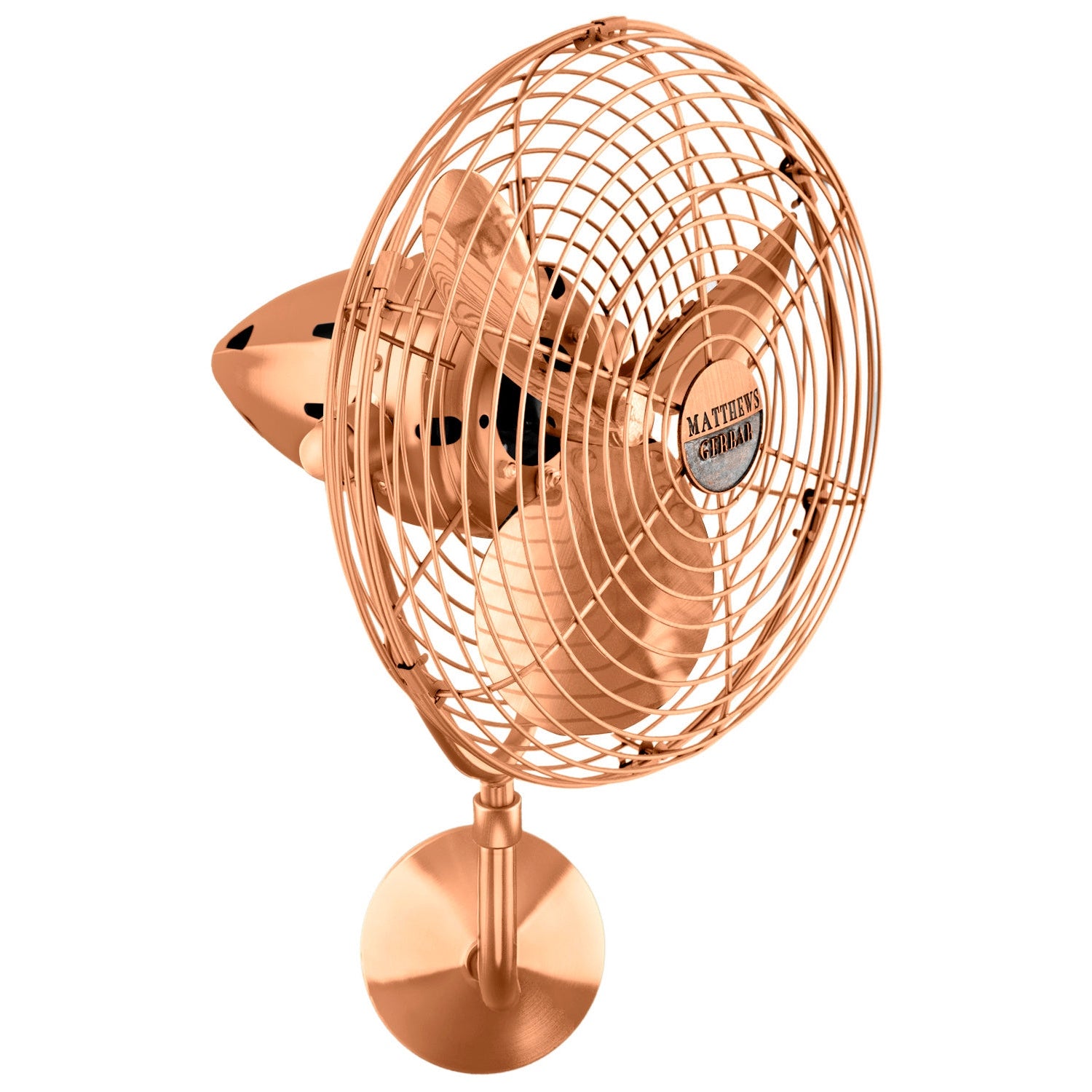 Matthews Fan Company - BP-BRCP-MTL - 19"Ceiling Fan - Bruna Parede - Brushed Copper