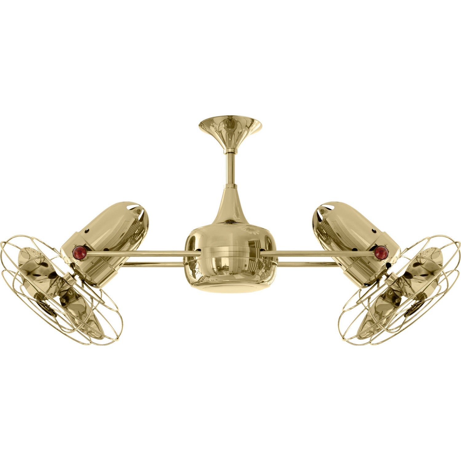 Matthews Fan Company - DD-PB-MTL - 36"Ceiling Fan - Duplo-Dinamico - Polished Brass