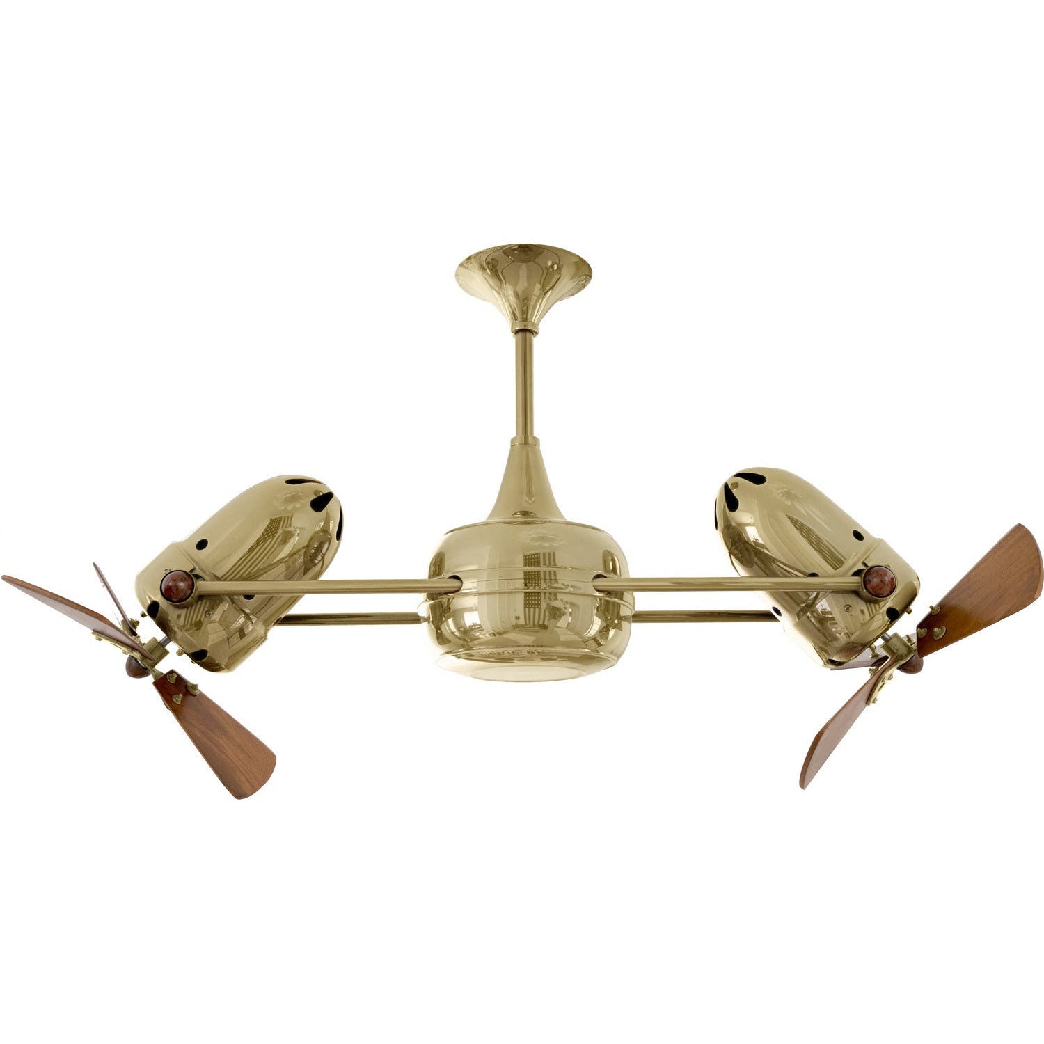 Matthews Fan Company - DD-PB-WD - 36"Ceiling Fan - Duplo-Dinamico - Polished Brass