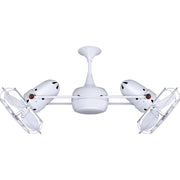 Matthews Fan Company - DD-WH-MTL - 36"Ceiling Fan - Duplo-Dinamico - Gloss White