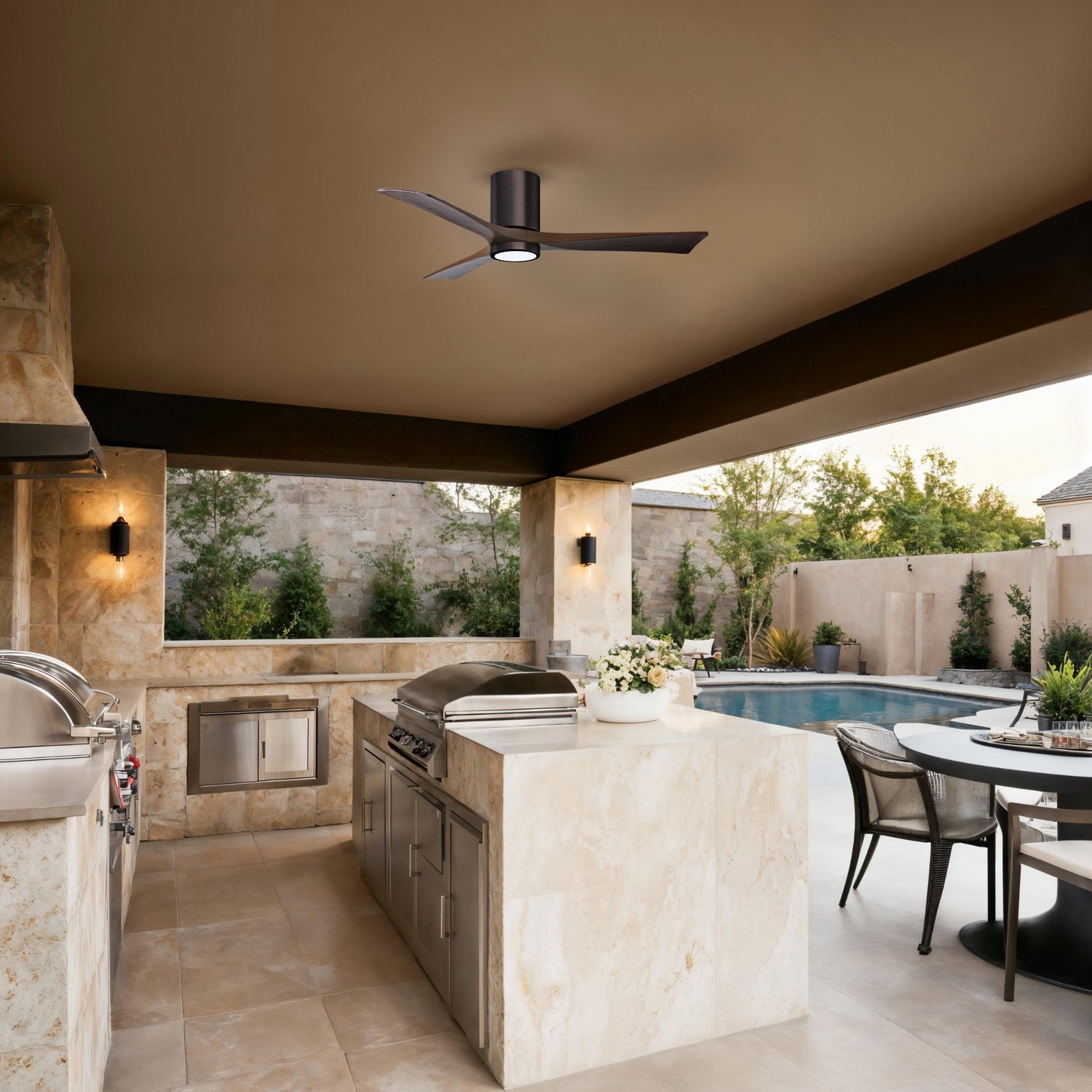 Matthews Fan Company - IR3HLK-BB-WA-52 - 52"Ceiling Fan - Irene-3HLK - Brushed Bronze