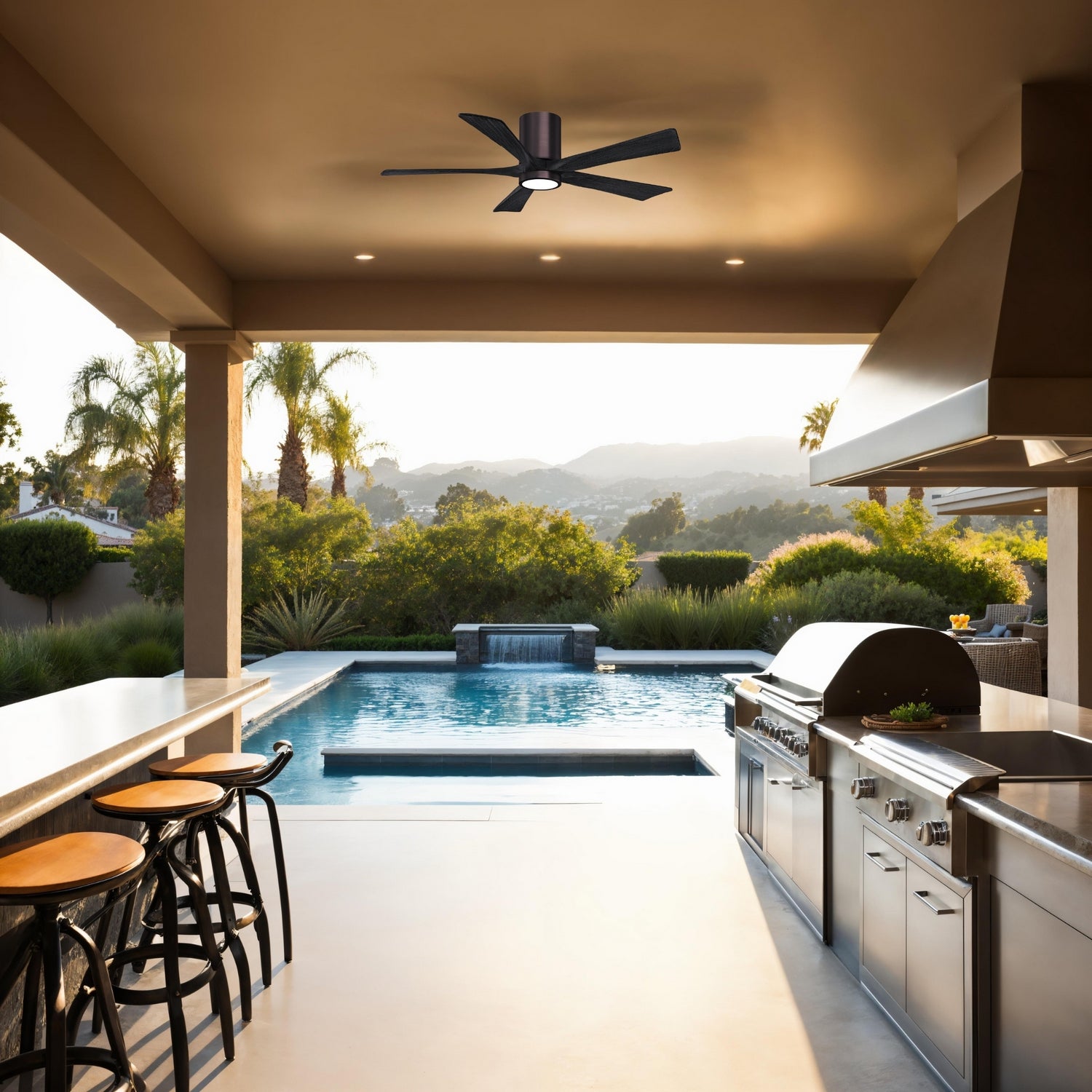Matthews Fan Company - IR5HLK-BB-BK-52 - 52"Ceiling Fan - Irene-5HLK - Brushed Bronze
