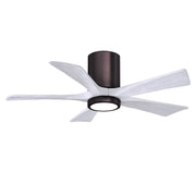Matthews Fan Company - IR5HLK-BB-MWH-42 - 42"Ceiling Fan - Irene-5HLK - Brushed Bronze