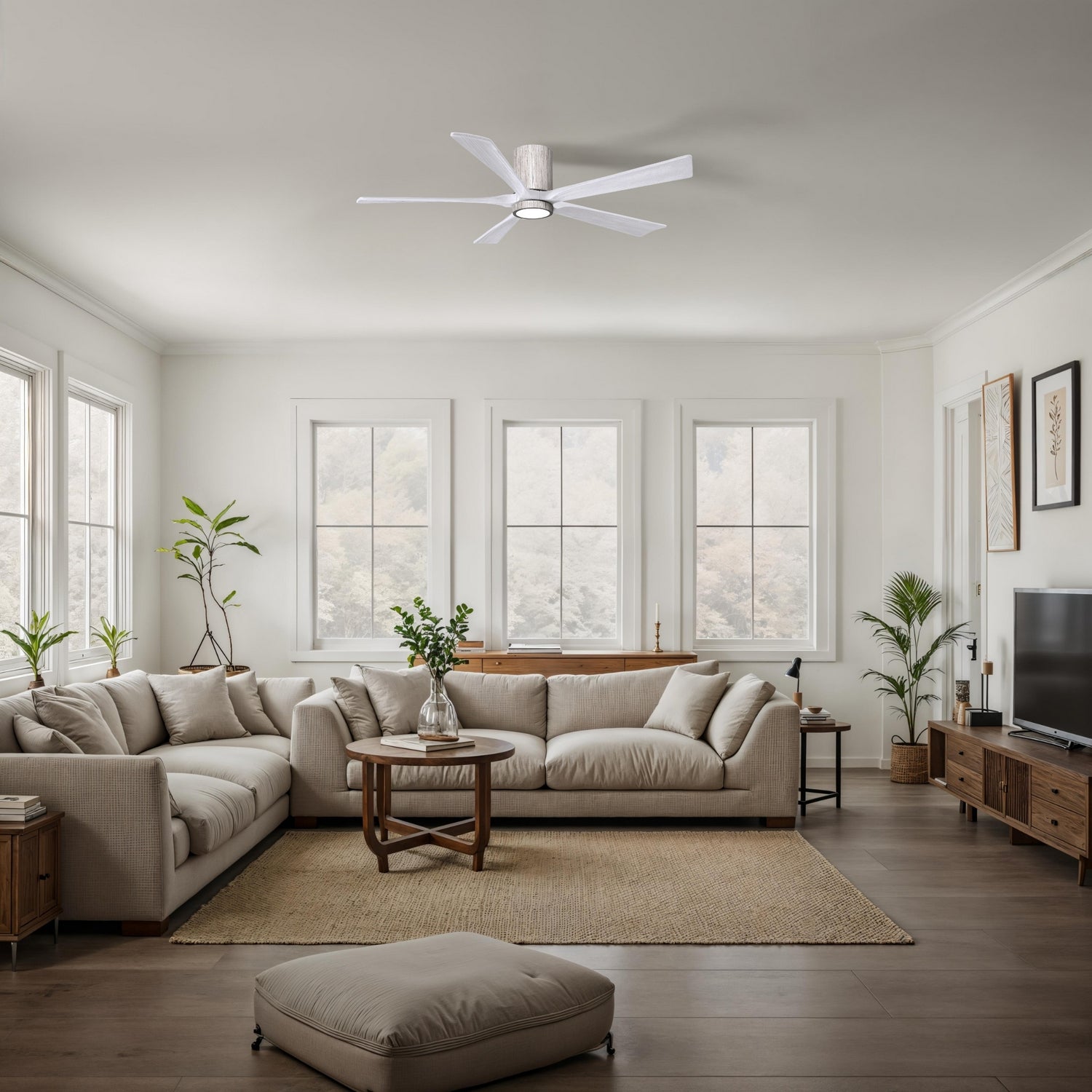 Matthews Fan Company - IR5HLK-BW-MWH-60 - 60"Ceiling Fan - Irene-5HLK - Barn Wood