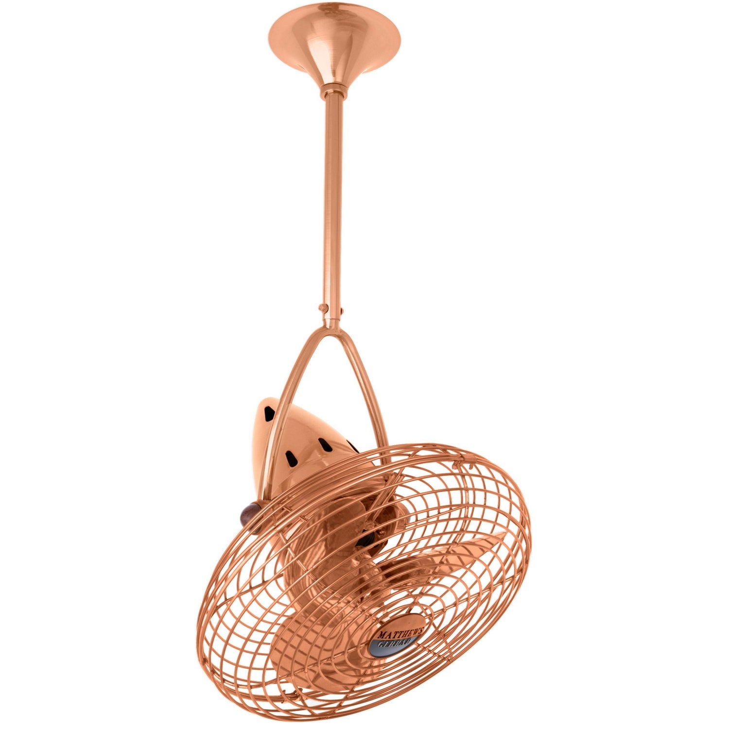 Matthews Fan Company - JD-BRCP-MTL - 16"Ceiling Fan - Jarold Direcional - Brushed Copper
