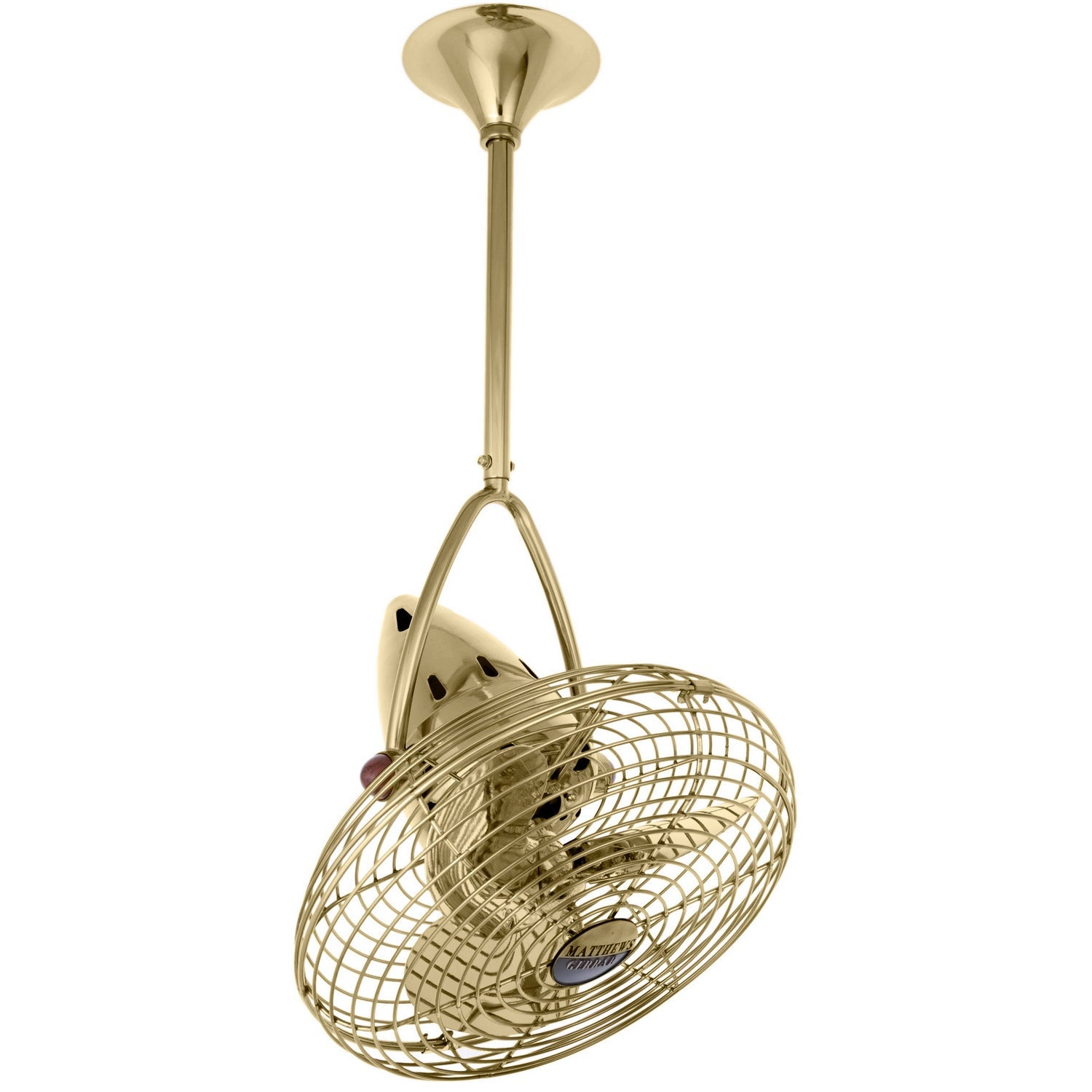 Matthews Fan Company - JD-PB-MTL - 16"Ceiling Fan - Jarold Direcional - Polished Brass