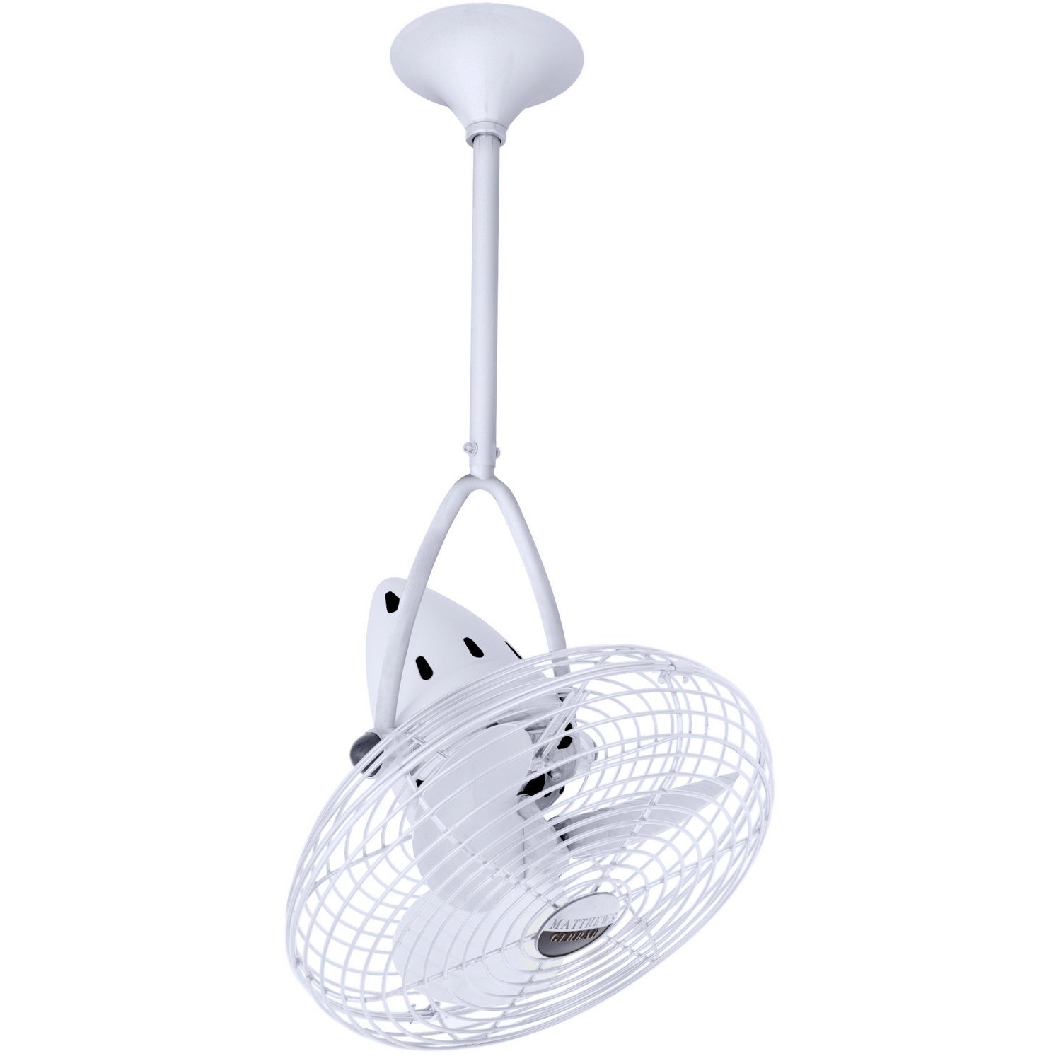 Matthews Fan Company - JD-WH-MTL - 16"Ceiling Fan - Jarold Direcional - Gloss White