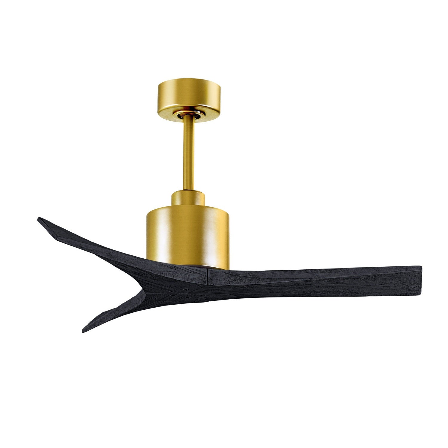 Matthews Fan Company - MW-BRBR-BK-42 - 42"Ceiling Fan - Mollywood - Brushed Brass