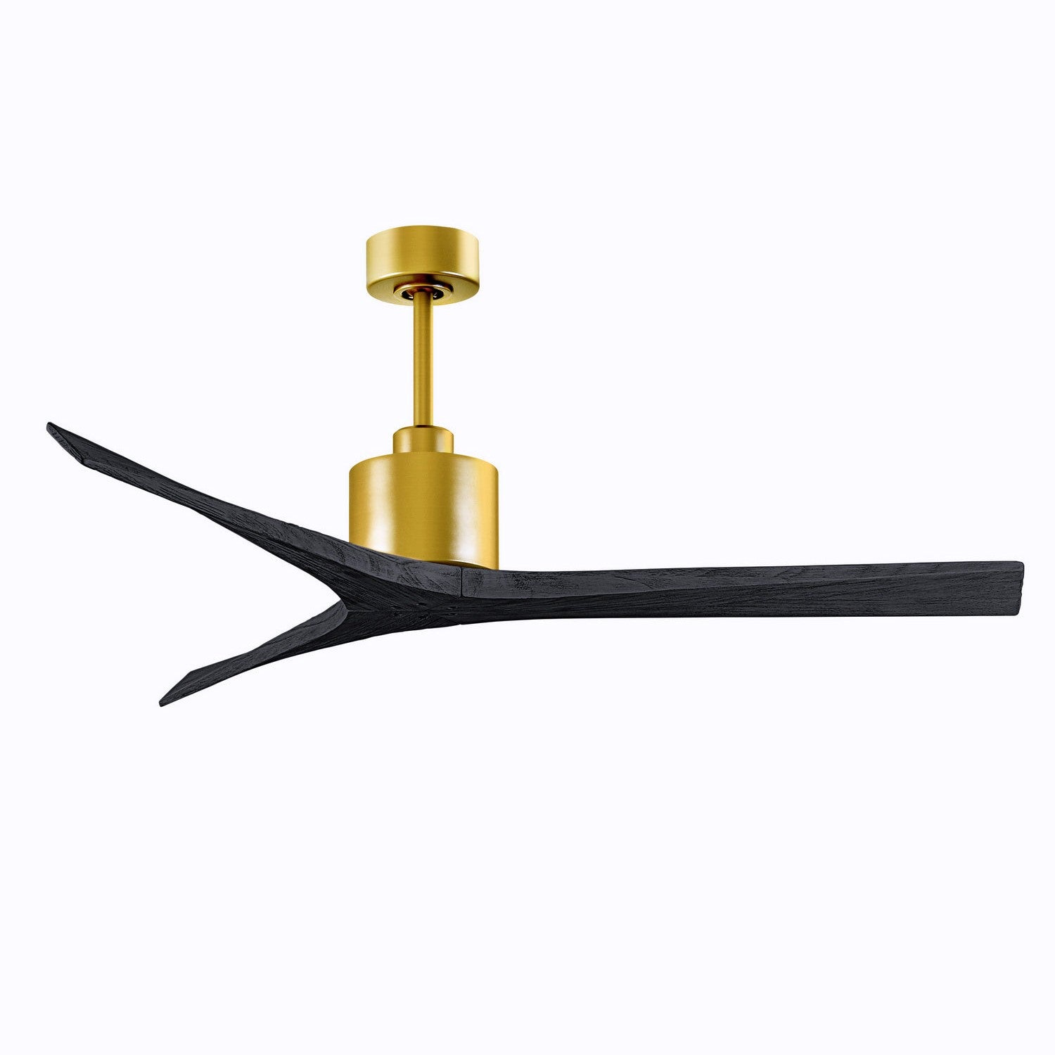 Matthews Fan Company - MW-BRBR-BK-60 - 60"Ceiling Fan - Mollywood - Brushed Brass
