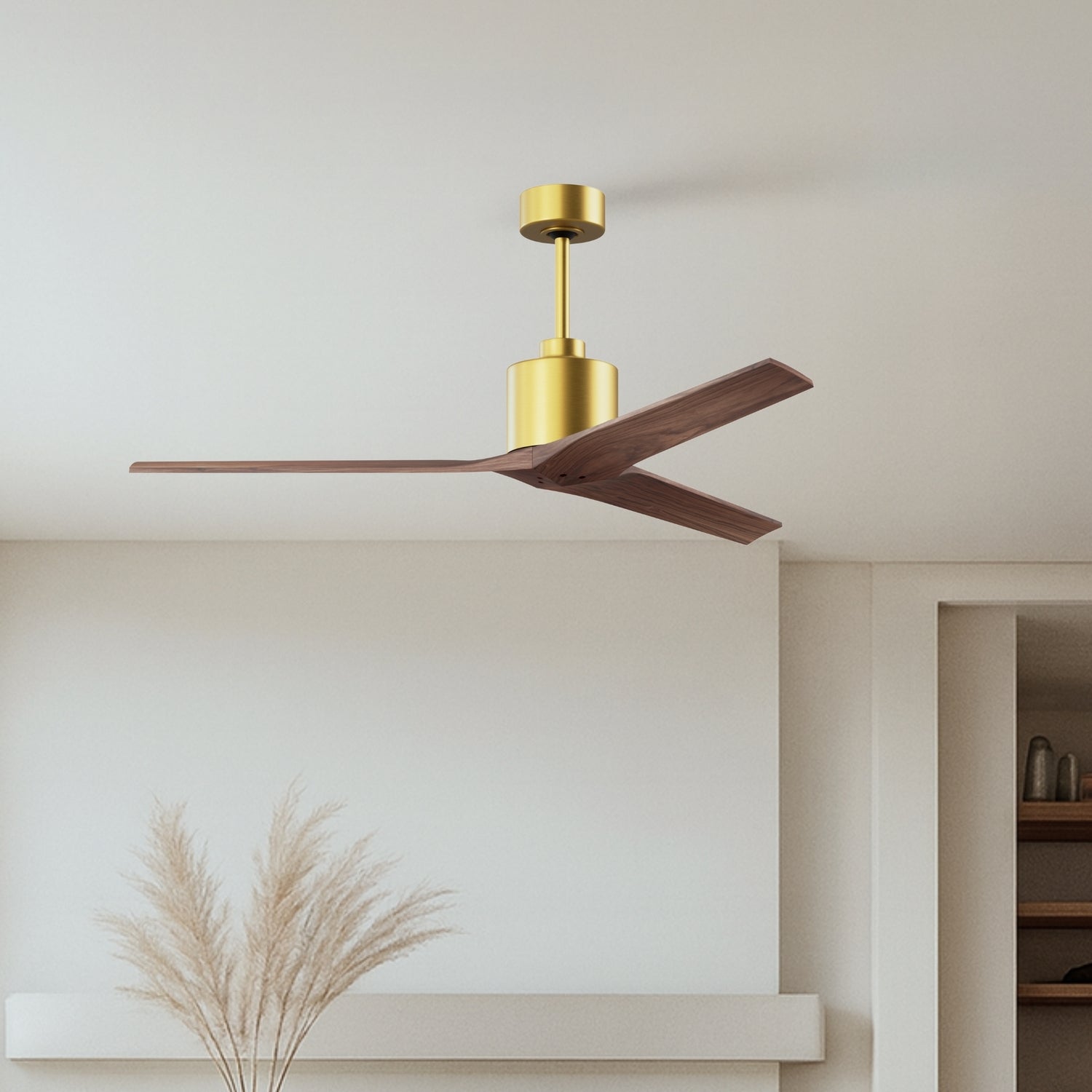 Matthews Fan Company - MW-BRBR-WA-60 - 60"Ceiling Fan - Mollywood - Brushed Brass