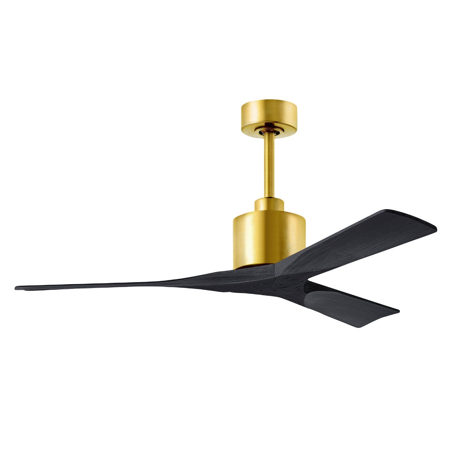 Matthews Fan Company - NK-BRBR-BK-52 - 52"Ceiling Fan - Nan - Brushed Brass