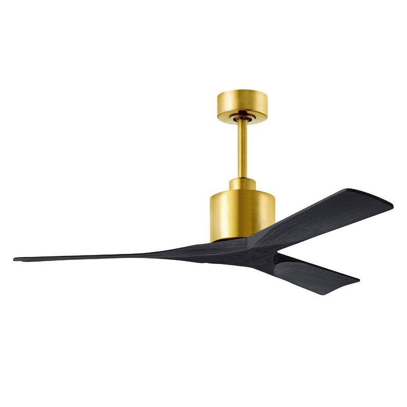 Matthews Fan Company - NK-BRBR-BK-52 - 52"Ceiling Fan - Nan - Brushed Brass